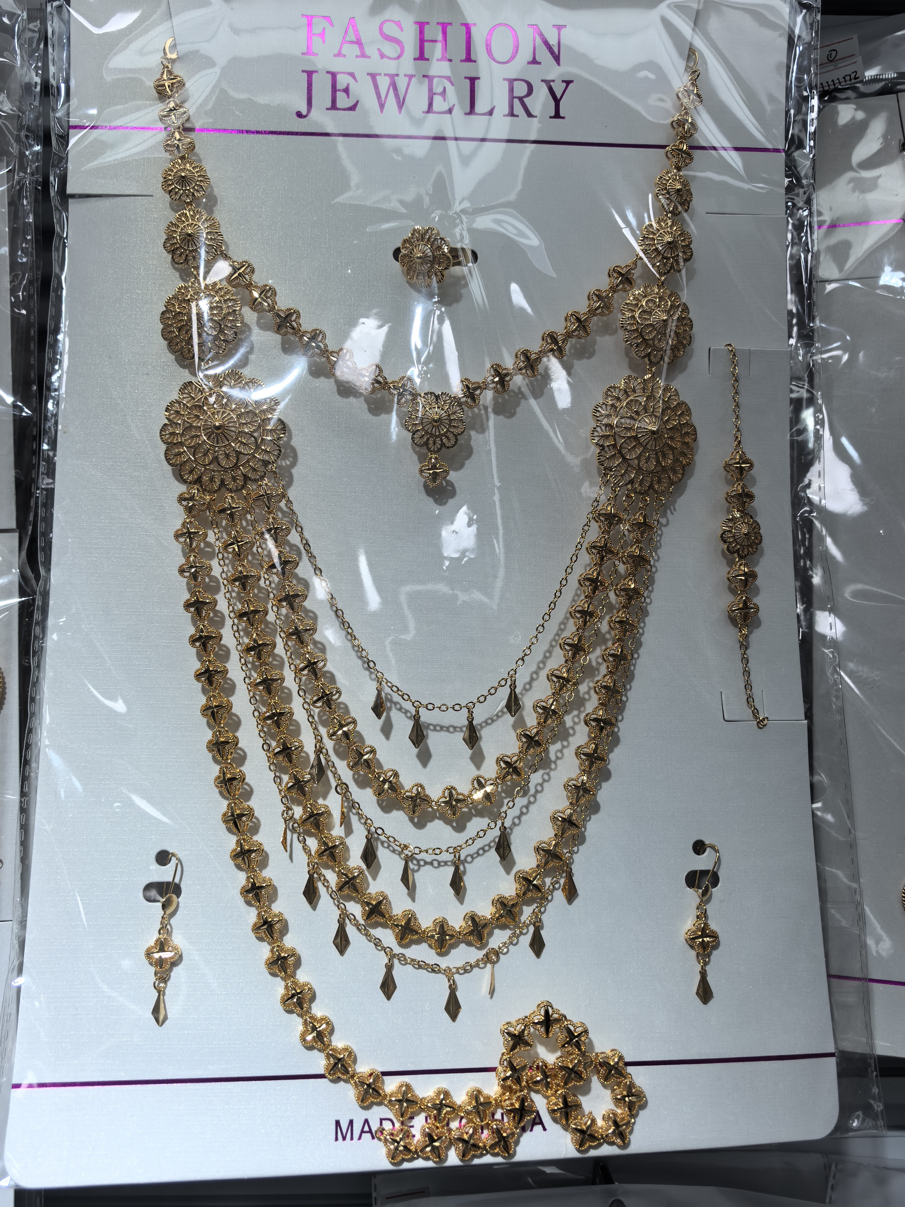 欧美热销款时尚潮流首饰套装18k金