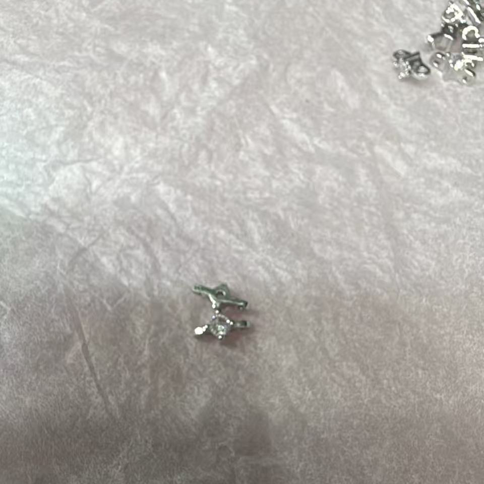 铜镀真金强保色镶锆石双吊吊坠钻杯diy手工饰品手链项链串珠配件细节图