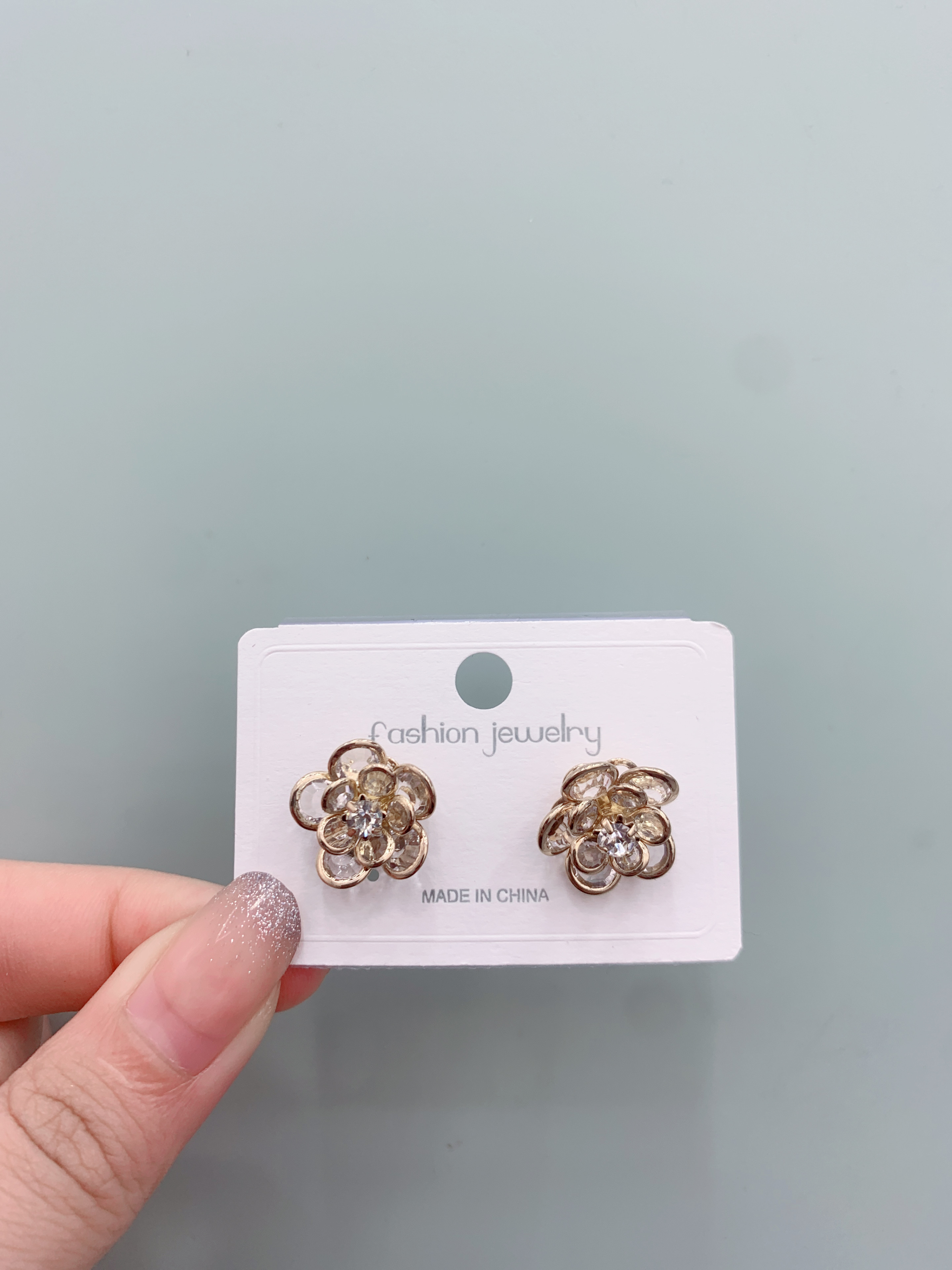 时尚珠宝茉莉花耳环简约轻奢设计感通勤女款饰品礼物