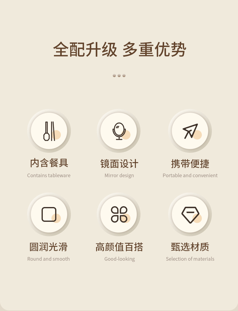 M23-7001/304筷子勺子套装儿童餐具收纳盒外出携带小学生便携餐具详情图2