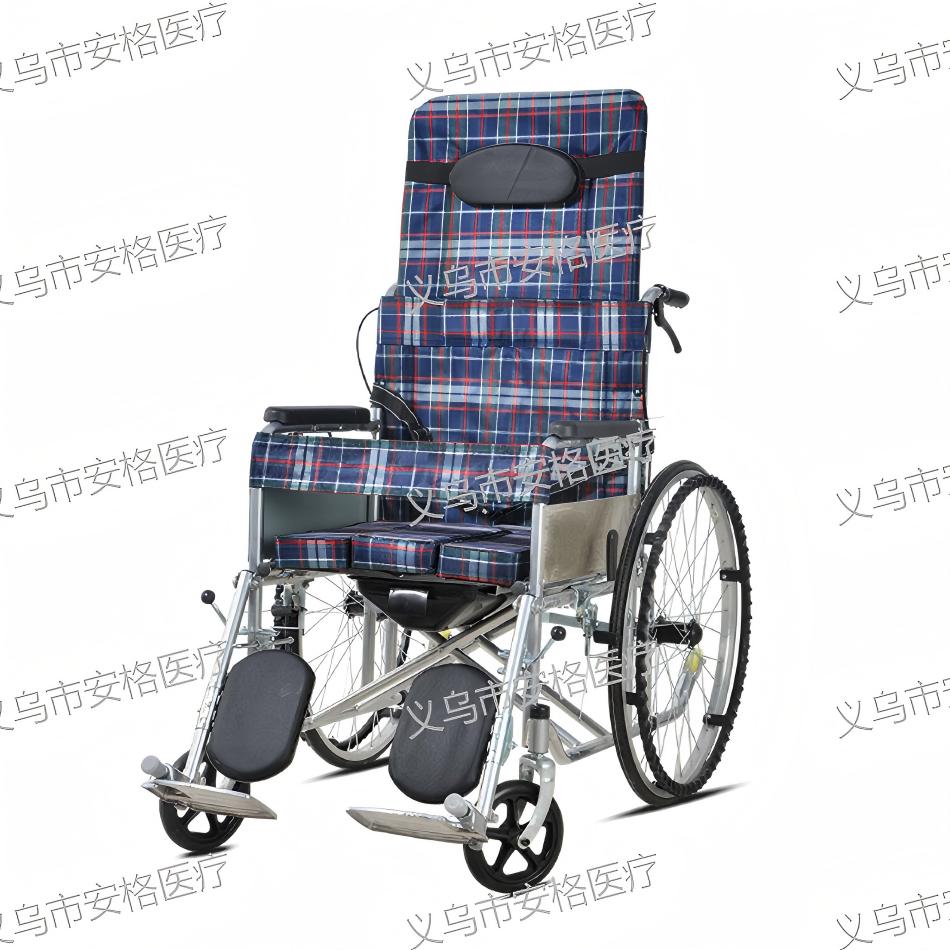 Semi-reclining and fully reclining wheelchairs, folding and lightweight with seats, convenient for elderly and disabled care, disabled vehicles, and mobility scooters details Picture