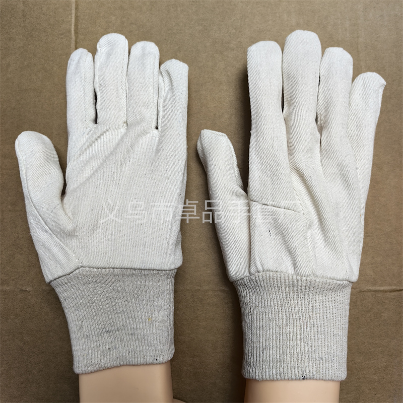 Ribbed canvas gloves, twill canvas labor protection gloves, anti-slip and wear-resistant gloves for oil fields and railways, mechanical work, welders Application Scenario