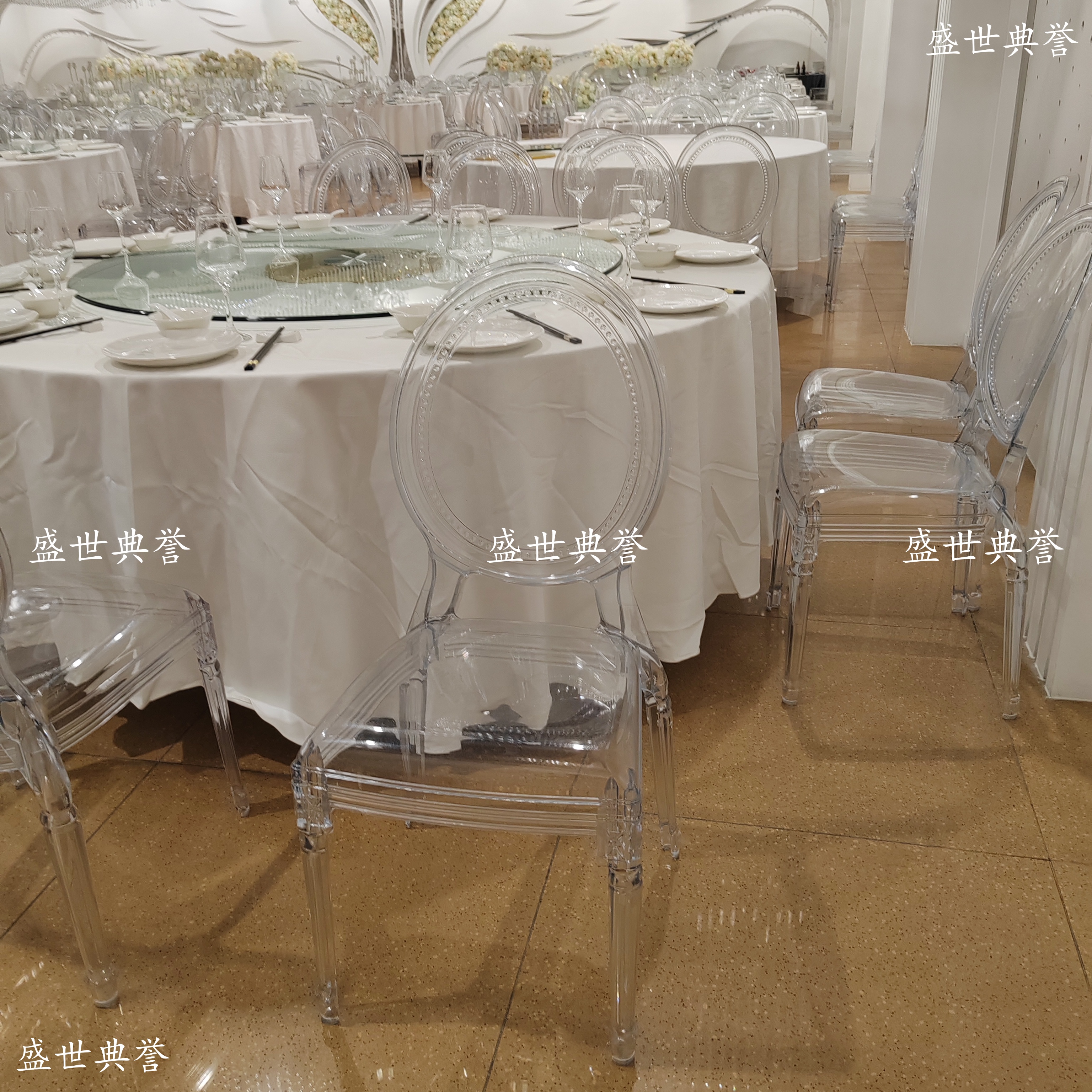 杭州外贸批发亚克力竹节椅户外婚礼透明椅子酒店宴会厅婚宴公主椅