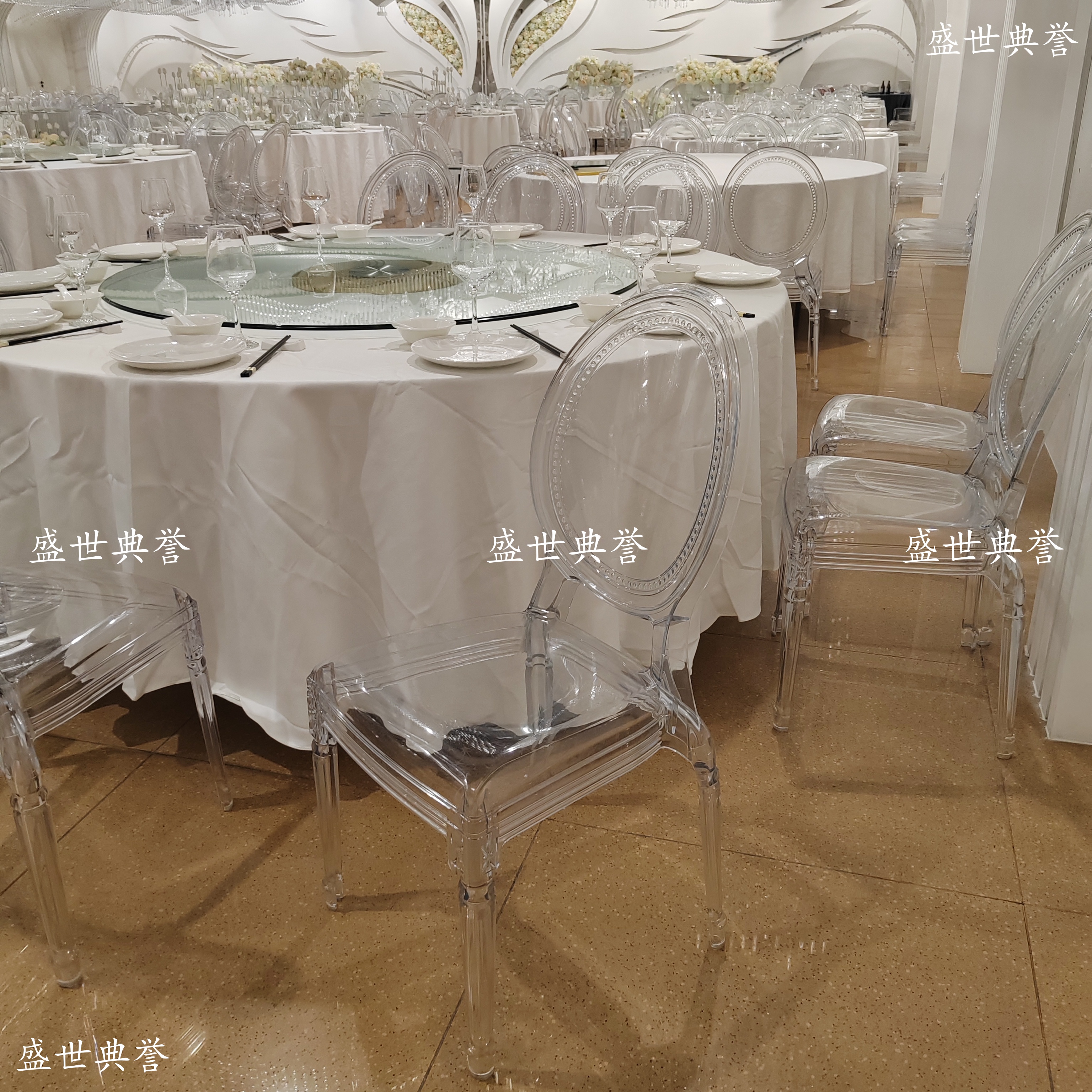 Hangzhou foreign trade wholesale acrylic bamboo joint chairs, outdoor wedding transparent chairs, hotel banquet hall wedding banquet princess chairs details Picture