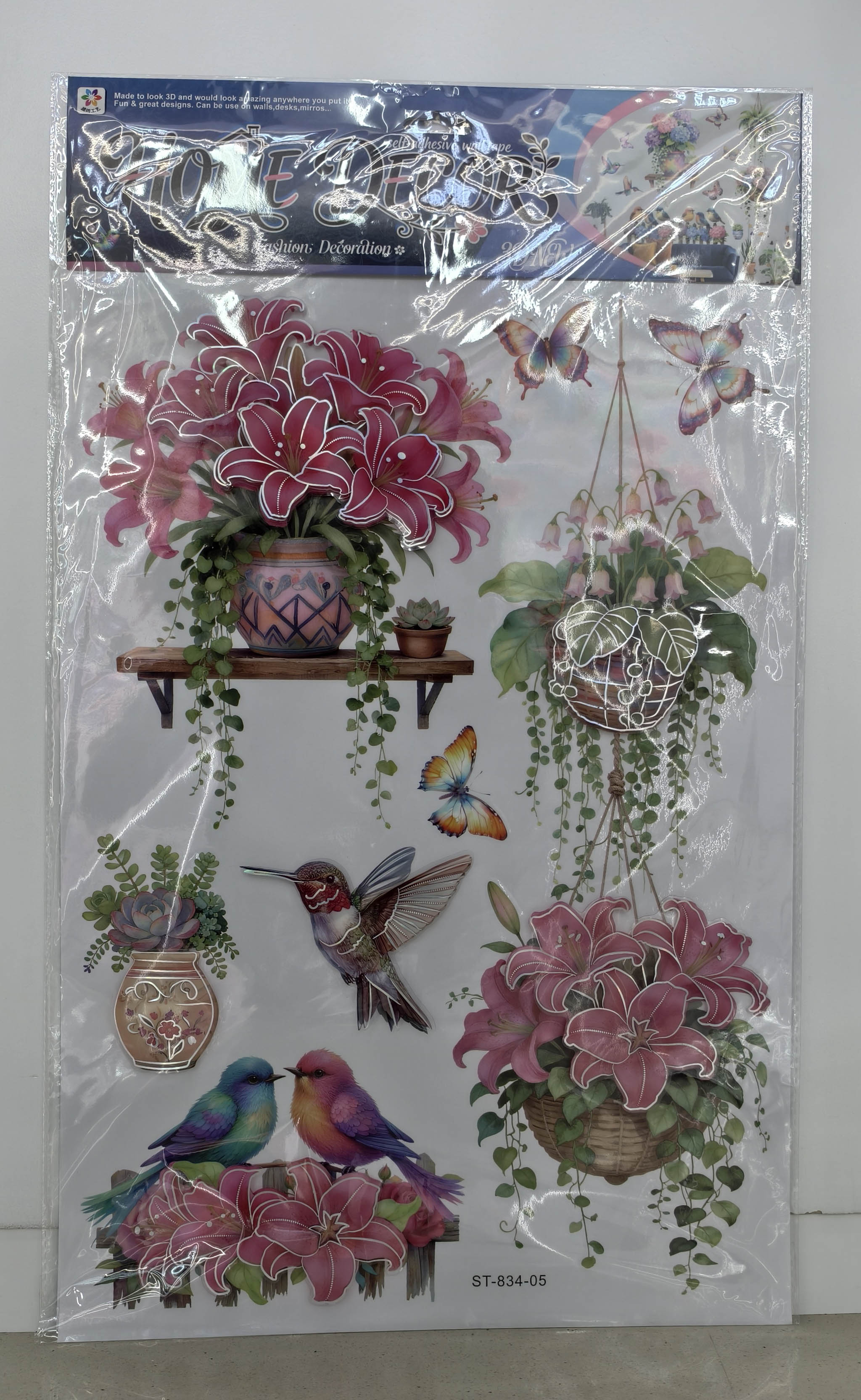 The ST834 hanging basket vase is pasted layer by layer Specification image