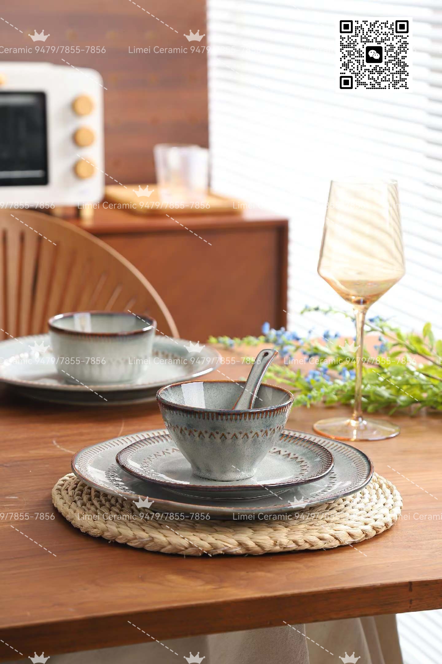 Limei Ceramics InS-style ceramic tableware set of bowls, plates, spoons, cups and placemats for home and commercial use, simple daily kitchenware, deep bowls, shallow plates and large saucers Limei Ceramics InS-style ceramic tableware set of bowls, plates, spoons, cups and placemats for home and commercial use, simple daily kitchenware, deep bowls, shallow plates and large saucers