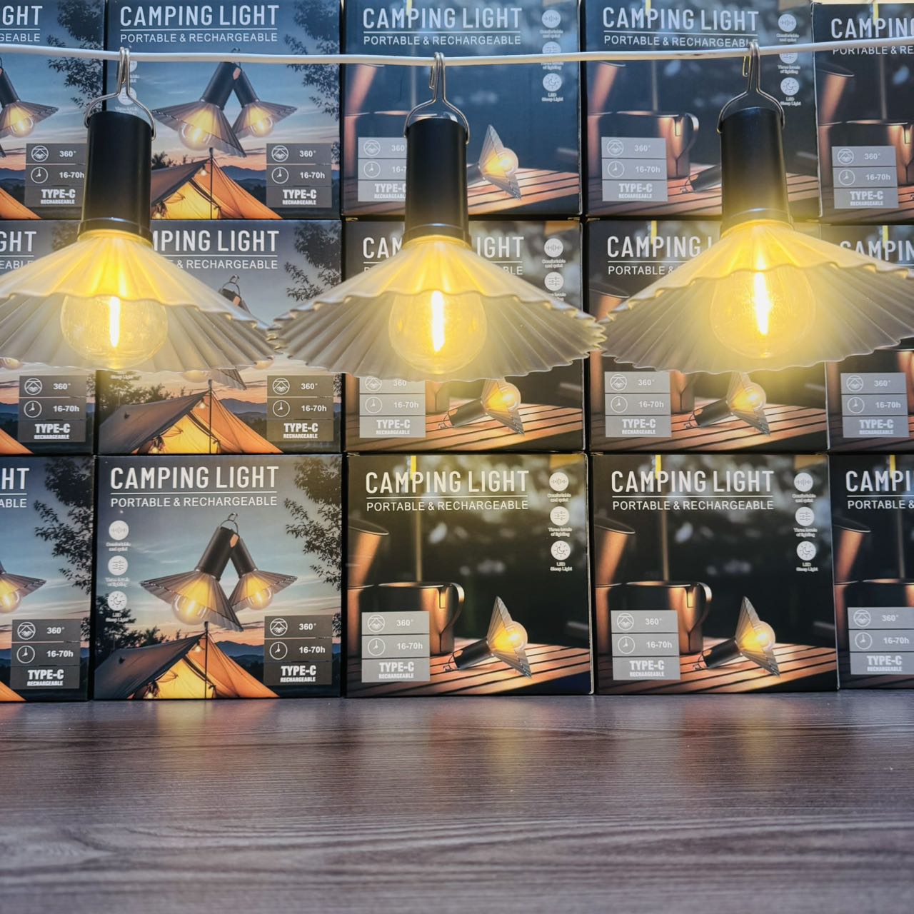 Portable camping lamp, outdoor lighting, windproof and waterproof flashlight details Picture