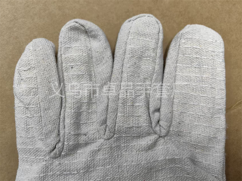 24-line double-layer red-edge canvas gloves, thickened twill canvas protective gloves for electric welding, grinding and mechanical work pic 7