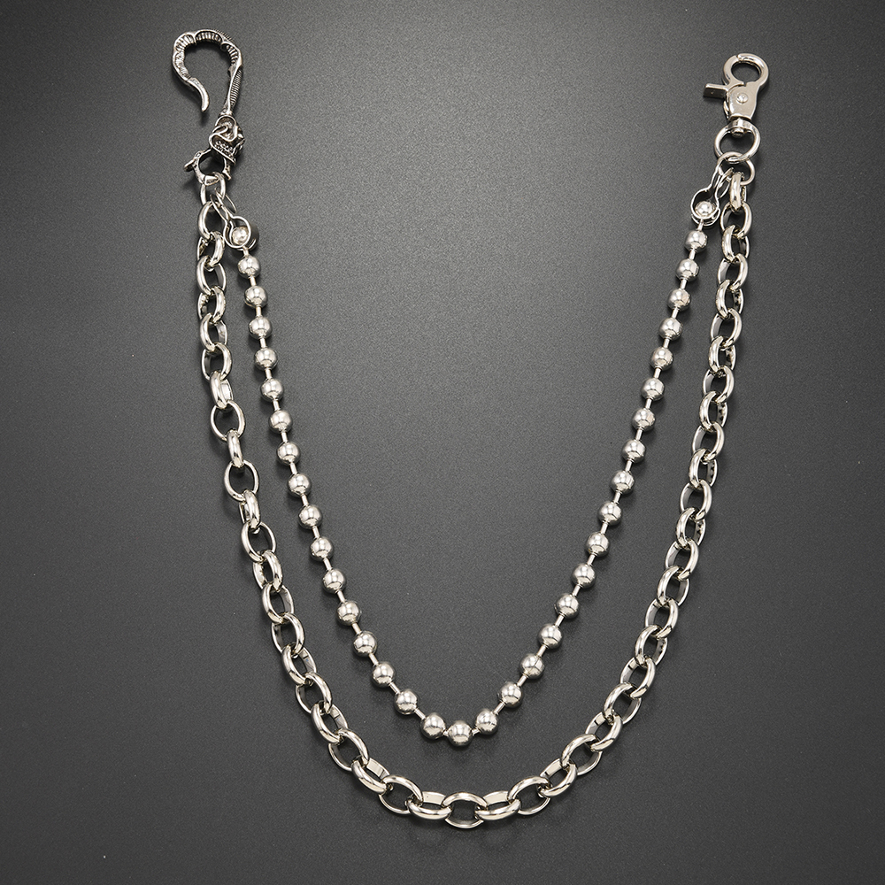 潮酷非主流双层链条牛仔裤链嘻哈机车风裤子配饰个性摇滚演出腰链