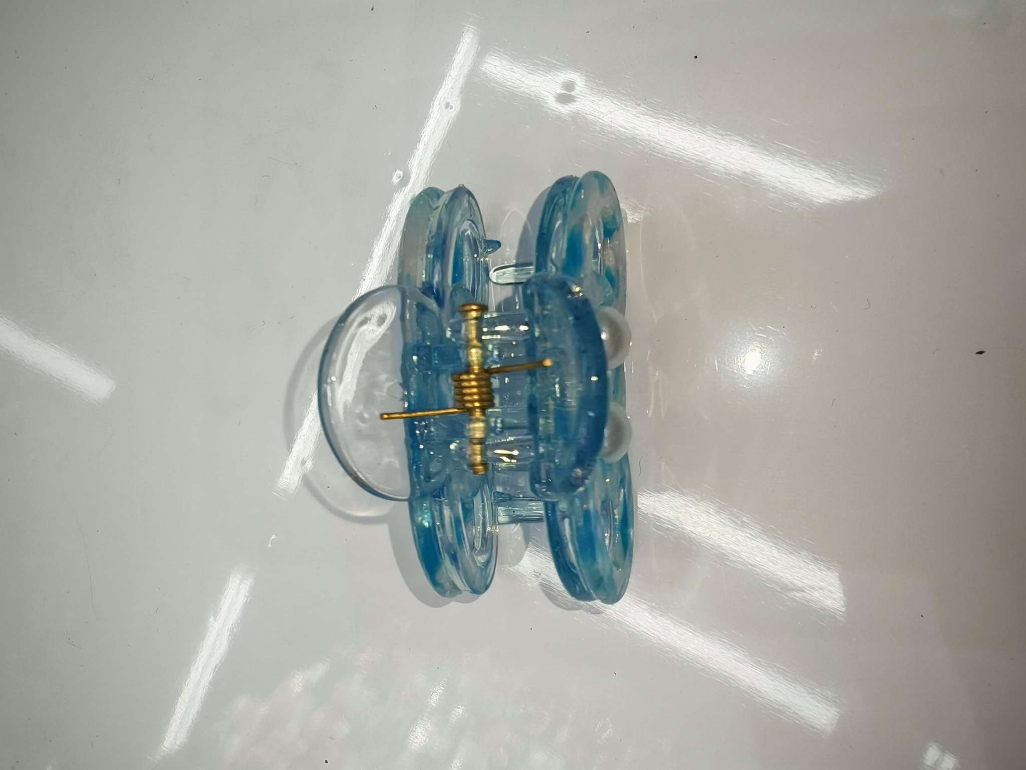 时尚韩版珍珠系列抓夹中号5CM浅色系列抓夹产品图