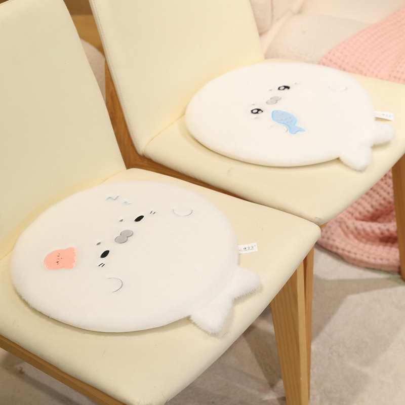 Original Chan Baby Seal memory foam seat cushion, cartoon plush cushion, office sitting chair cushion, farting cushion Item Picture