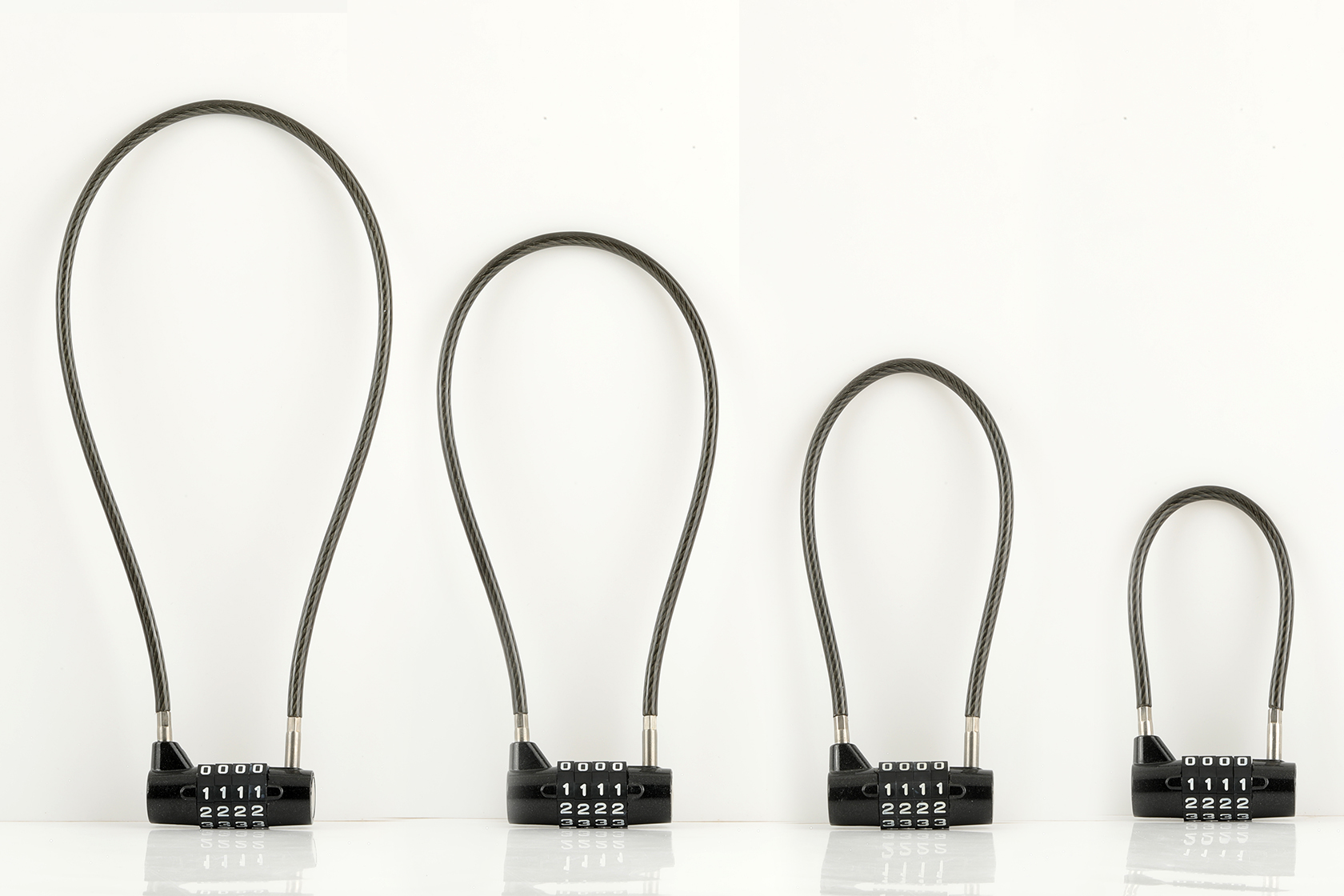 Mortillet金属长绳密码锁 DA40-20 30 40 50MM 材质锌合金高档密码锁具