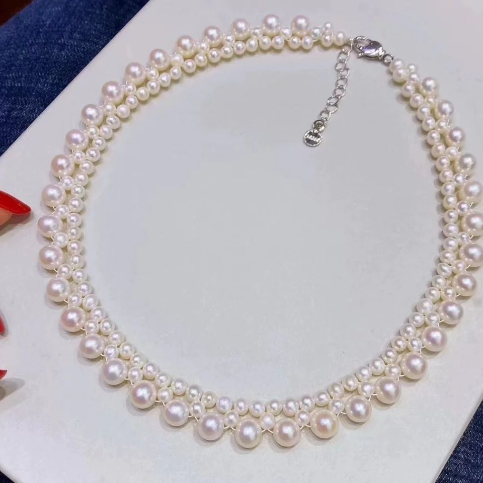 Shijia Pearl Necklace, woven imitation pearl necklace jewelry wholesale purchase, bestseller, the same style as Reba, light luxury design, high-end feel