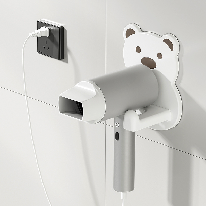 J192-JW8220 Hair dryer stand, creative cartoon no-hole storage rack, bathroom wall-mounted storage stand Specification image