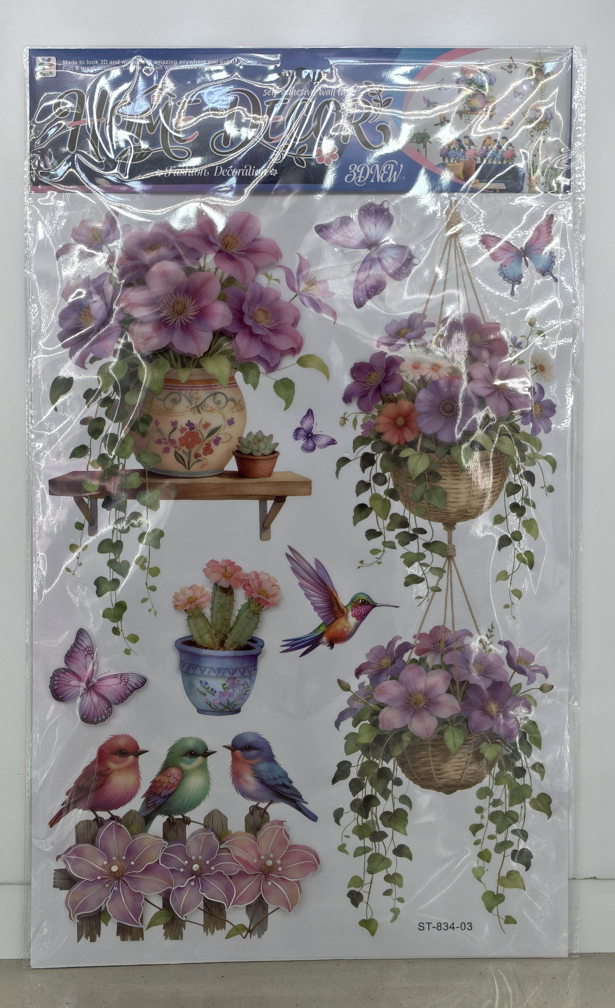 The ST834 hanging basket vase is pasted layer by layer details Picture