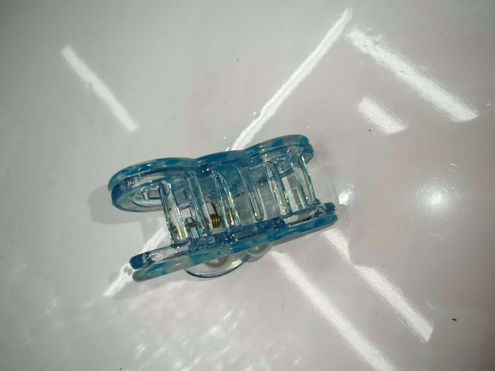 时尚韩版珍珠系列抓夹中号5CM浅色系列抓夹细节图