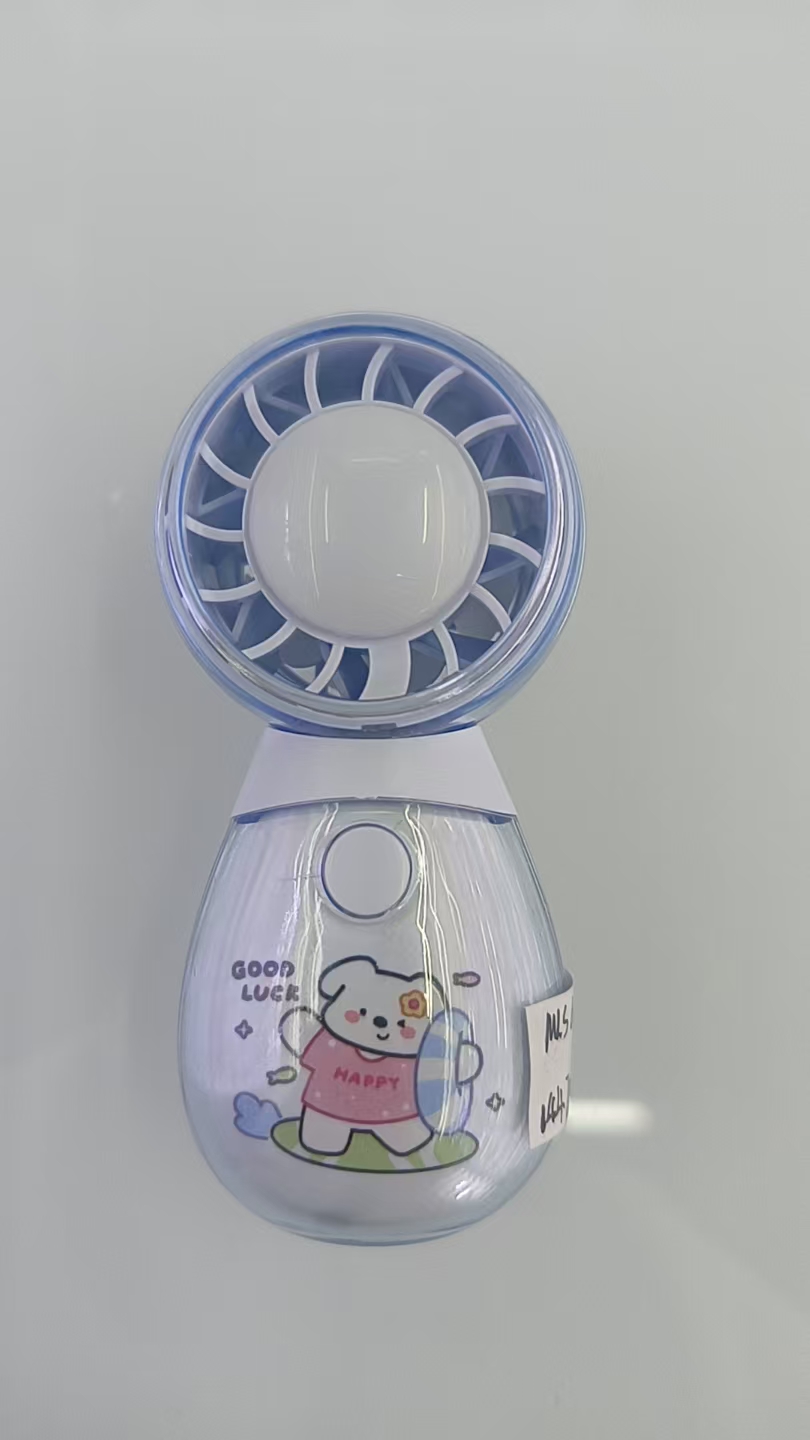 Cartoon-patterned portable mini fan, a compact and portable rechargeable summer cooling wonder Item Picture