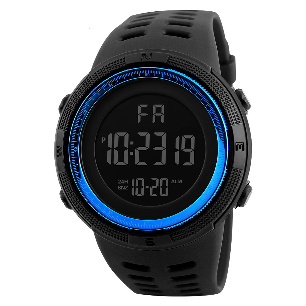 Factory direct sales of men's electronic watches for export, wholesale of large-screen sports multi-functional cold light student fashion internet-famous watches