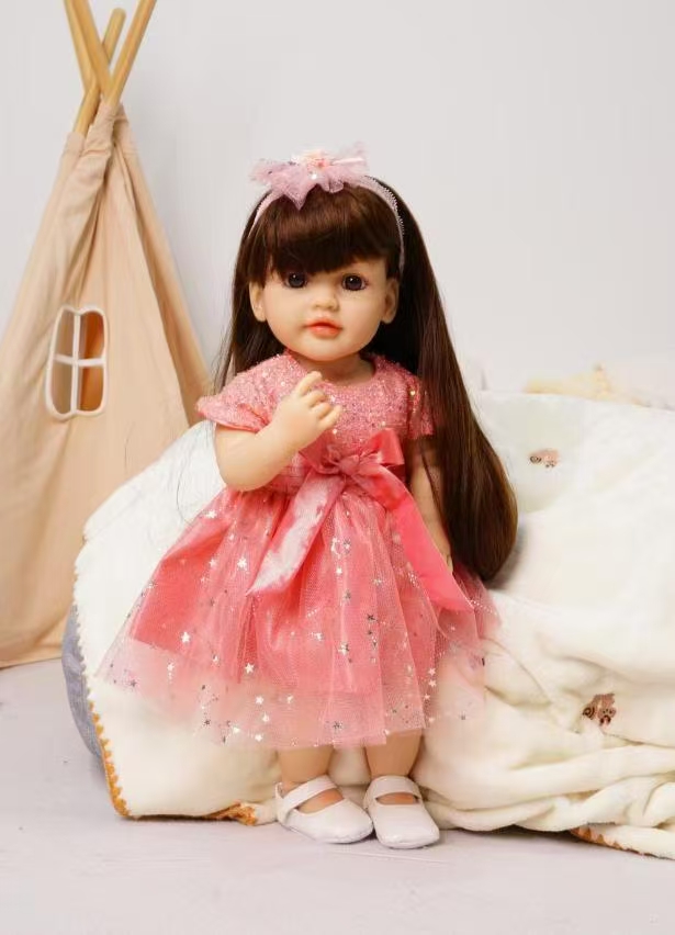 55cm重生娃娃搪胶会哭会笑