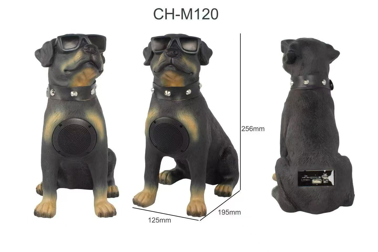 外贸跨境电商爆款新斗牛犬蓝牙插卡音响摆件眼镜狗酷狗 黑色蓝牙音箱