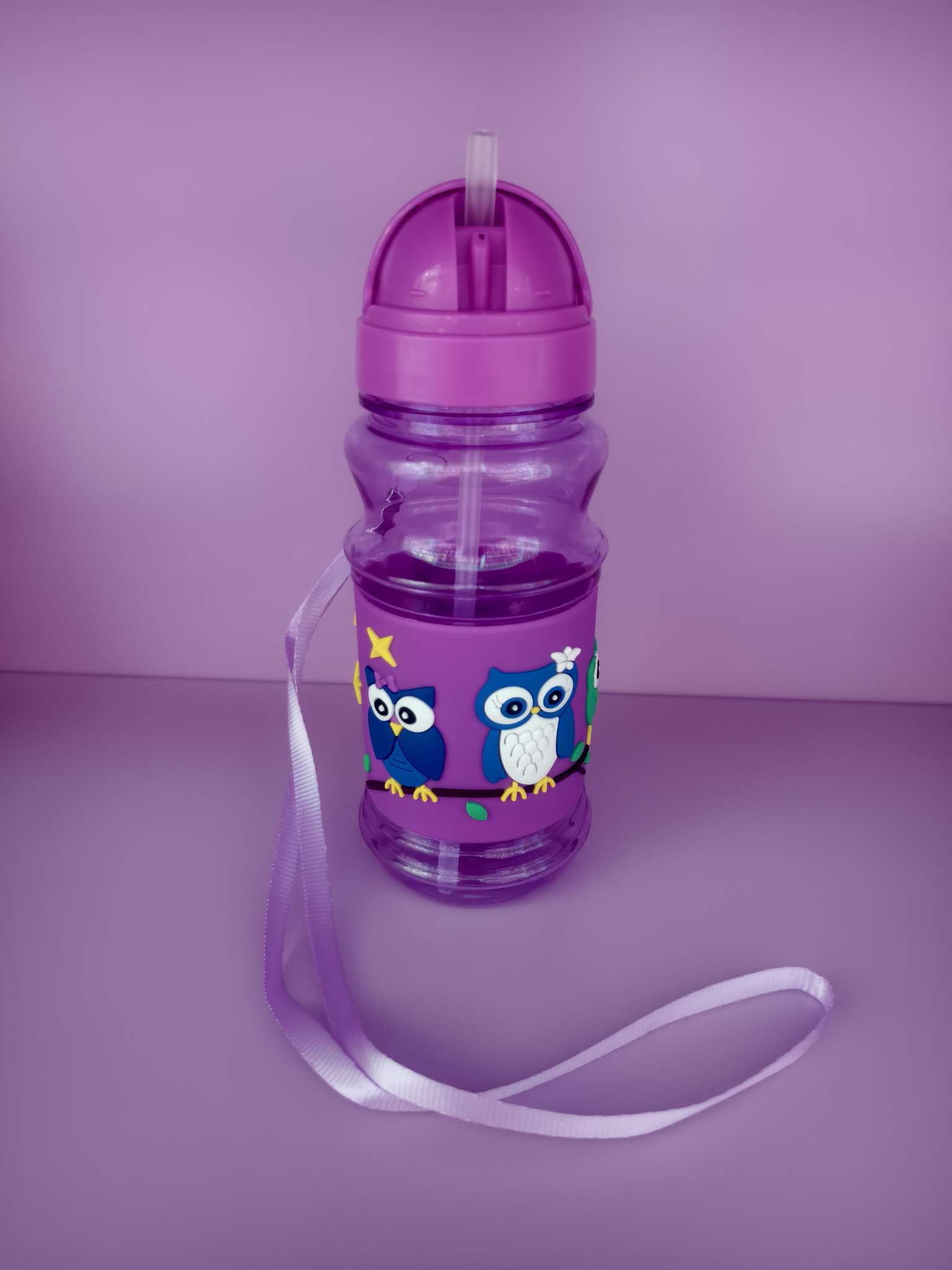 Children, toddlers, students, carrying water cups, water bottles, suction cups, straw cups, 400ml, cartoon three-dimensional detail image 2