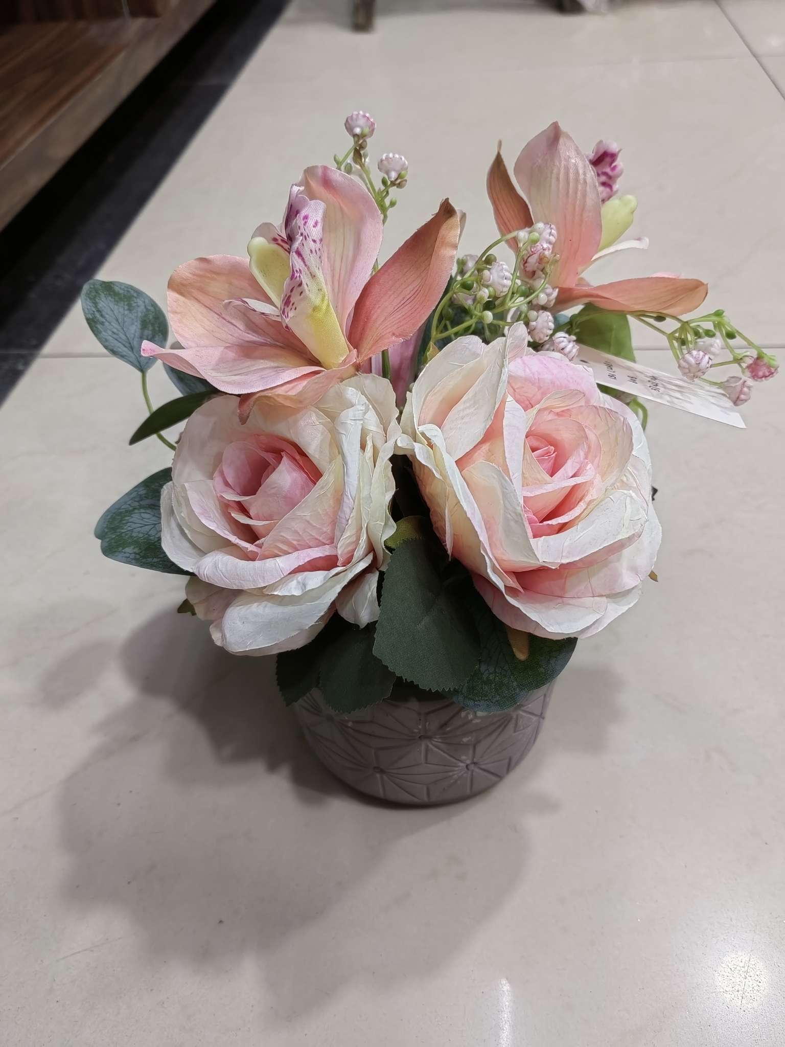 盆景假花摆件