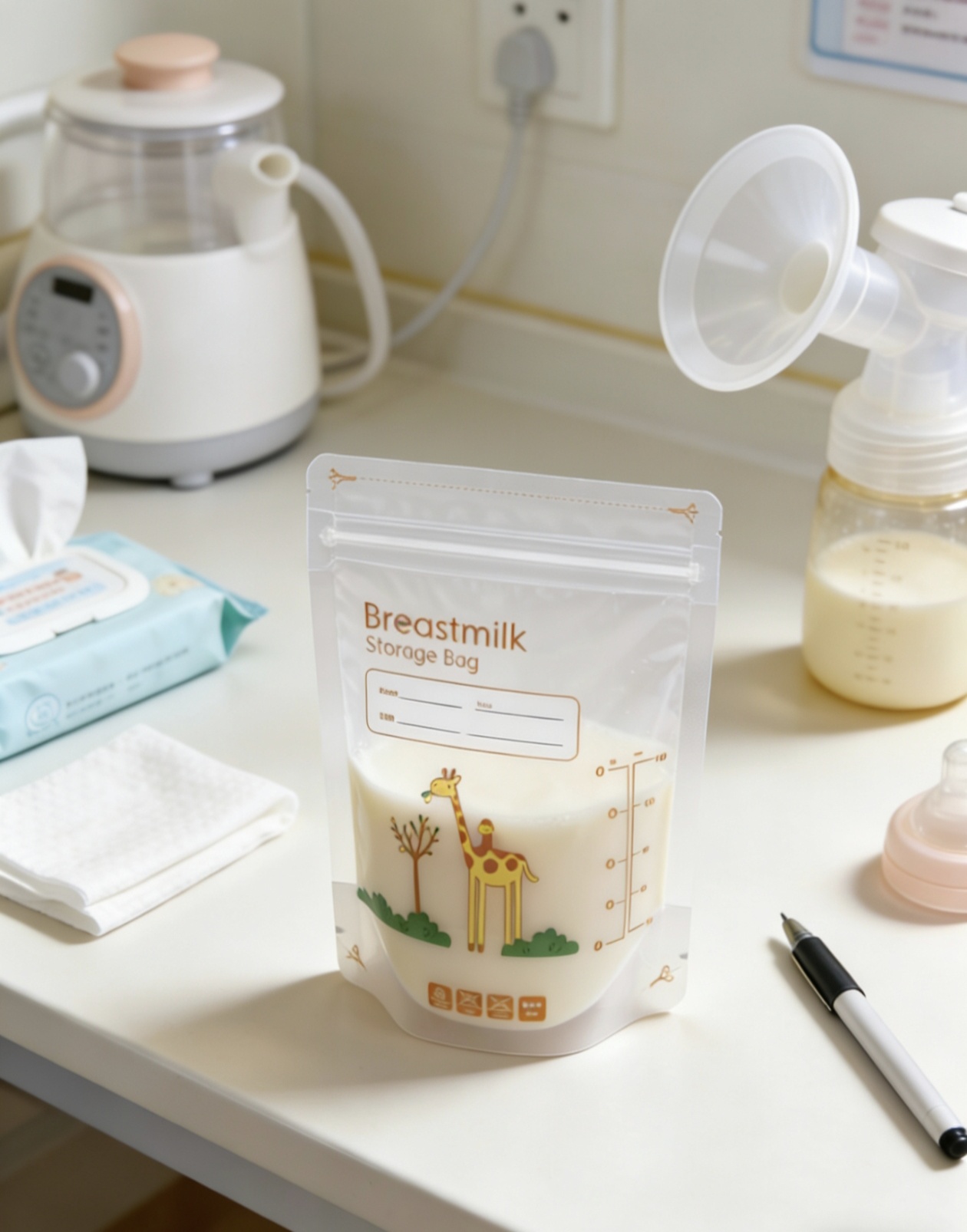 Breast milk preservation bags for mothers and babies, breastfeeding and nurturing preservation bags for mothers and babies, 10 pieces each, 10 sheets, 150ml detail image 2