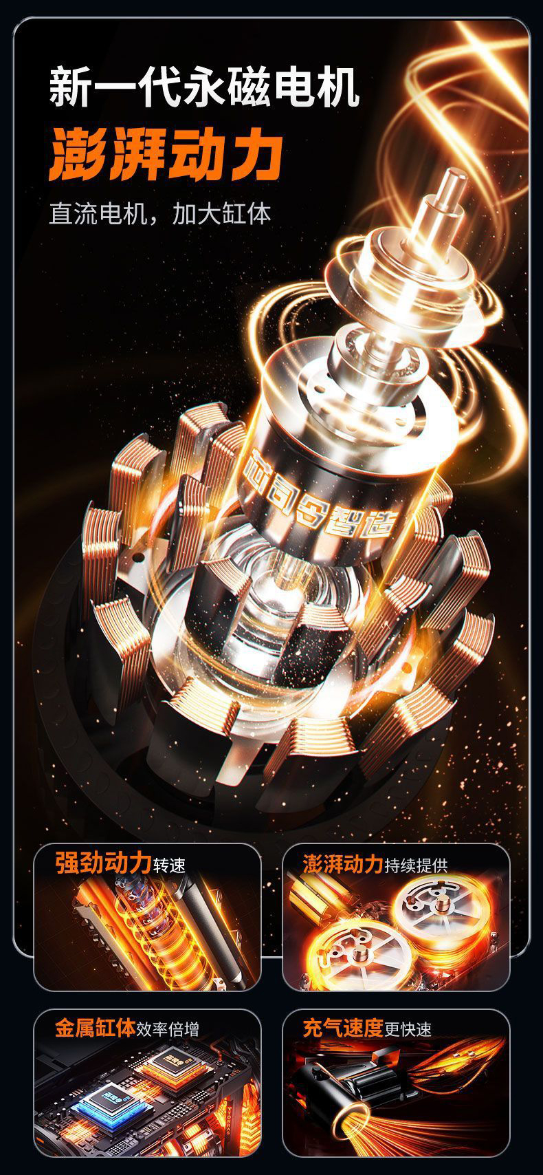 SHAP-02充气泵电动充气泵便携式自行车轮胎电动摩托车打气筒汽车载充气泵详情3