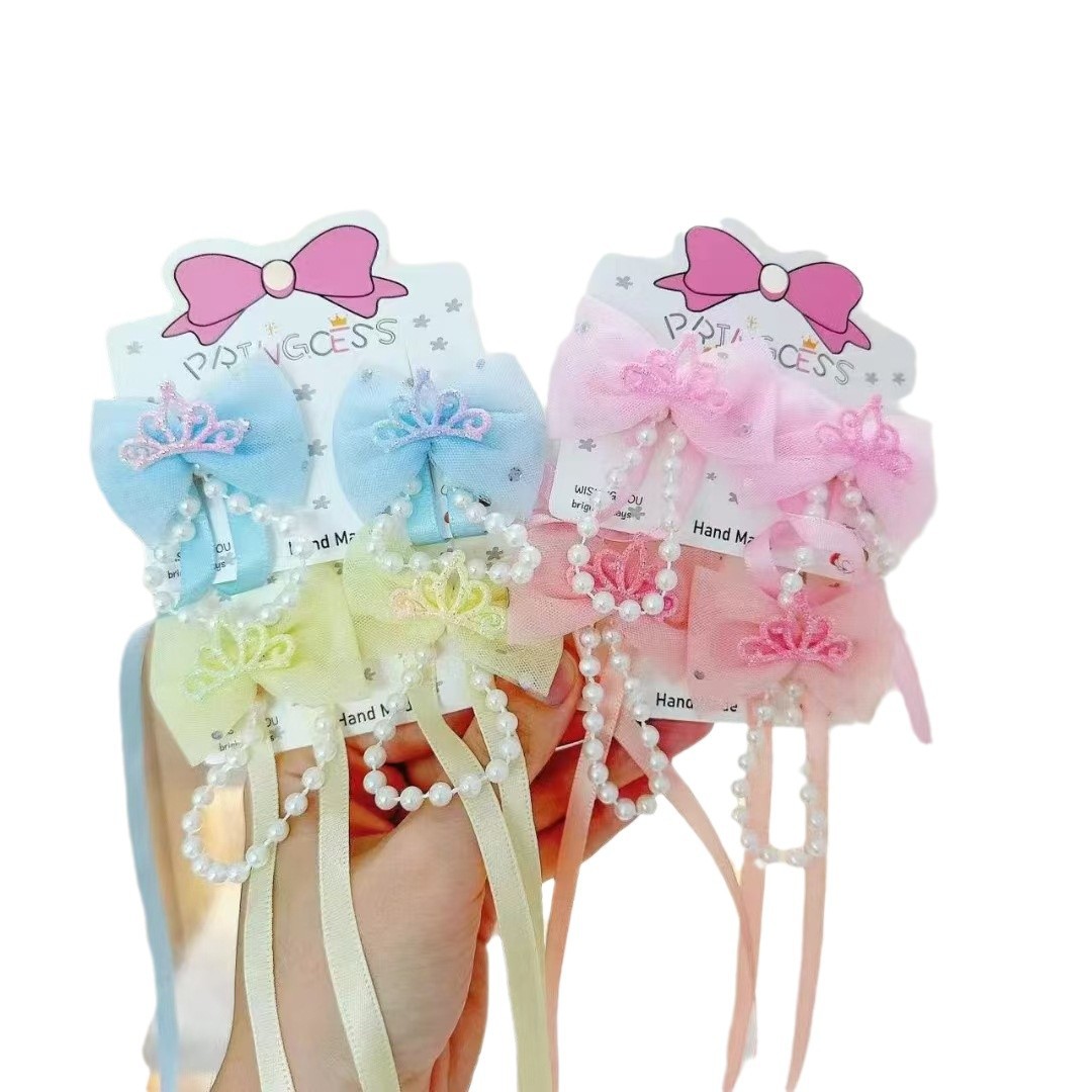 Super fairy-like Tang and Hanfu children's hair accessories, ancient-style tassels, princess hair clips, cute hair flowers for little girls, baby head accessories