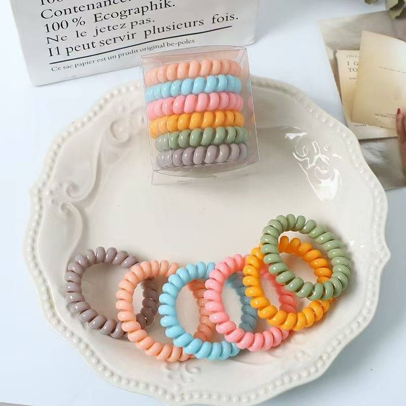 The color of the telephone line coil is mixed. It comes in a box of 6 pieces and is of good quality Application Scenario