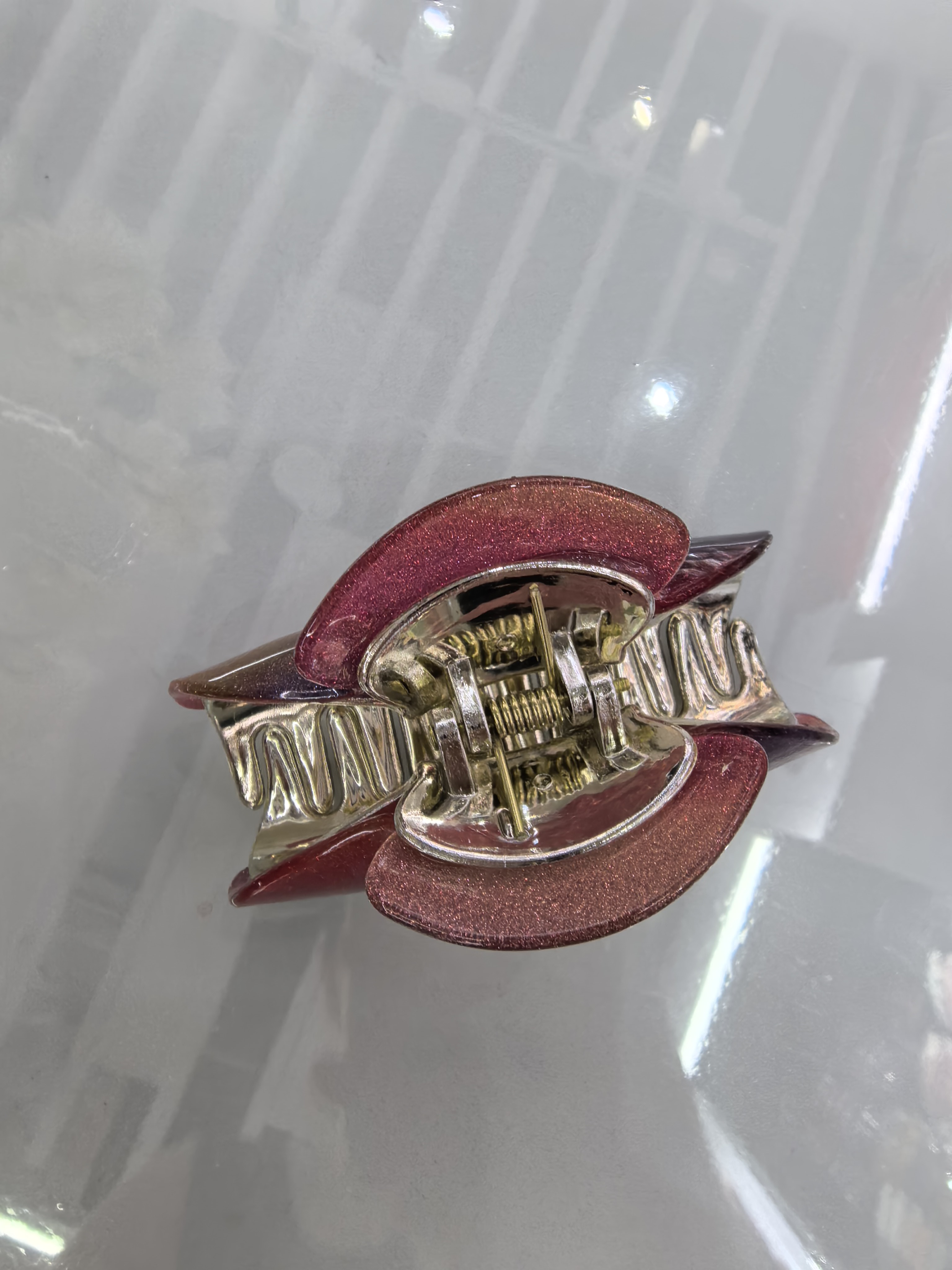 {伊莎饰品} 亚克力材质 时尚 优雅 简约 气质 弹簧夹 一字夹 中号发夹 {12个装}  型号 268发夹醋酸发饰