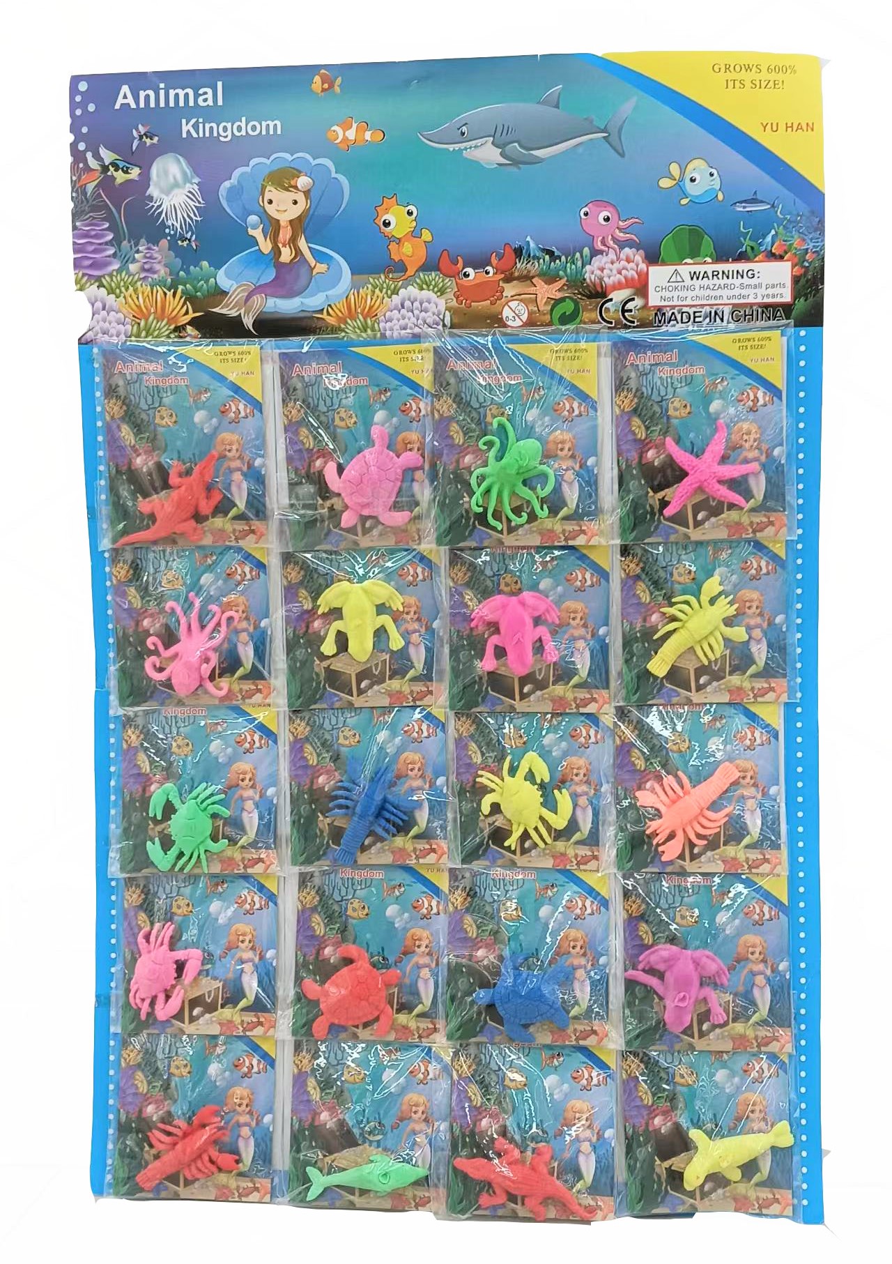 新奇膨胀动物玩具模型玩具仿真海洋动物虾海星昆虫玩具蝙蝠蜘蛛益智玩具