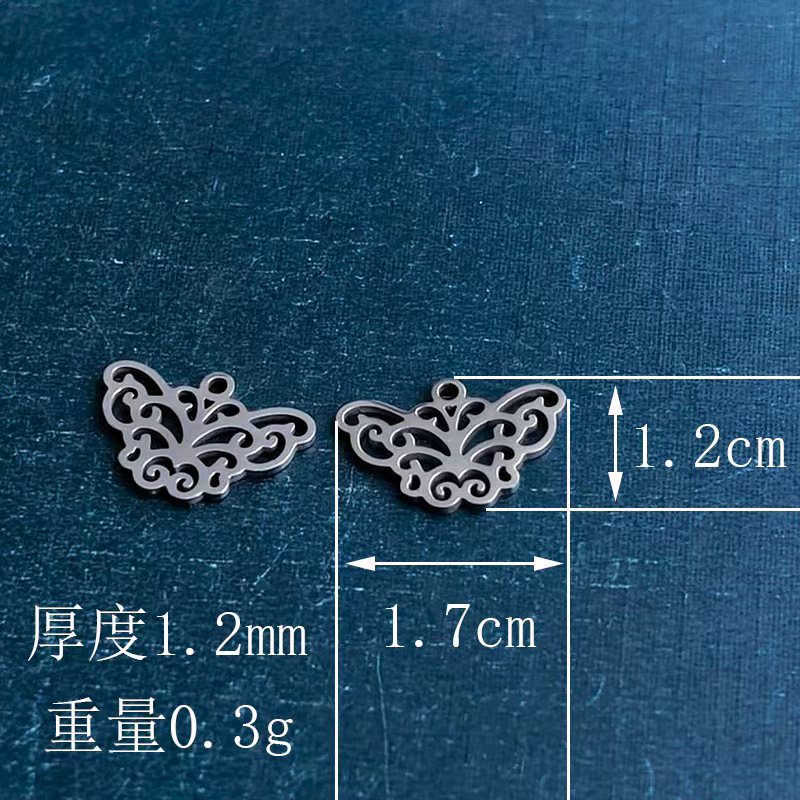 Cross-border foreign trade DIY jewelry accessories, insect, butterfly bracelets, pendants, necklaces, titanium steel, stainless steel, personalized and fashionable trends detail image 2