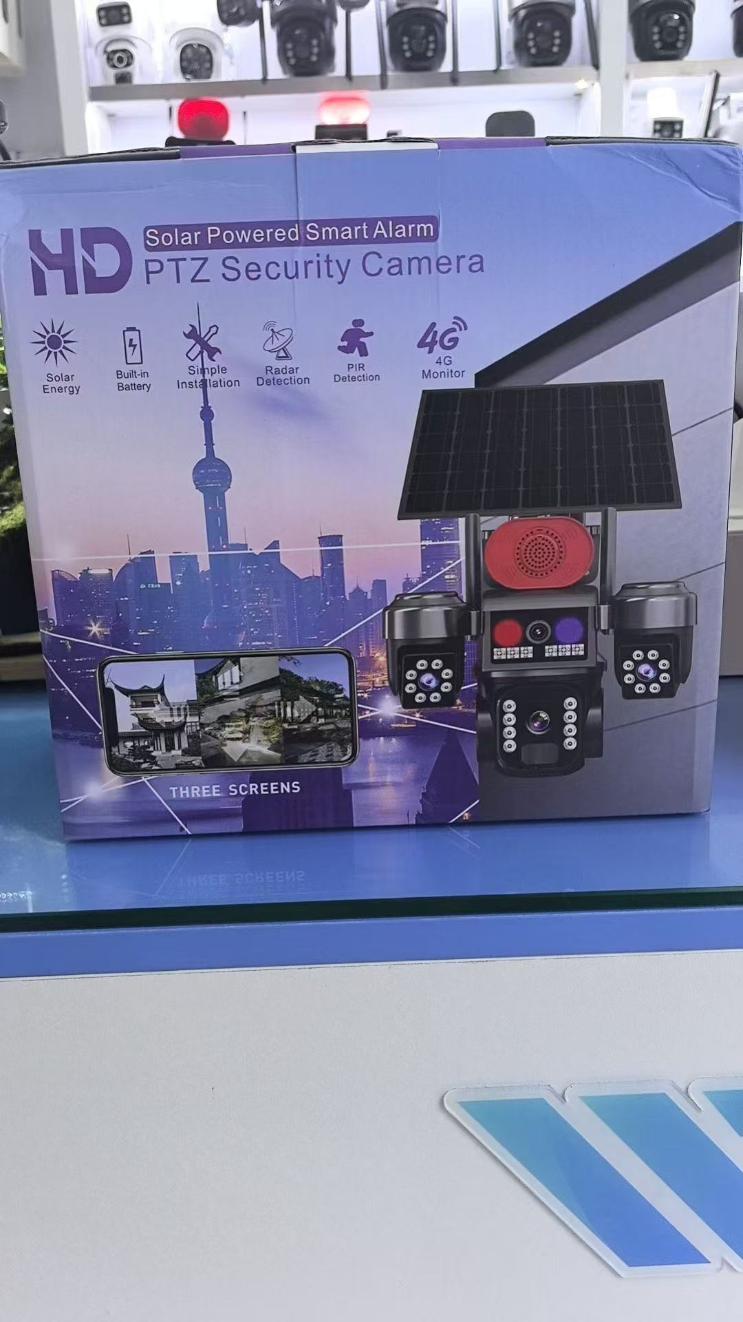 太阳能监控器无电无网终身免流量4g摄像头室外高清夜视家用摄像机