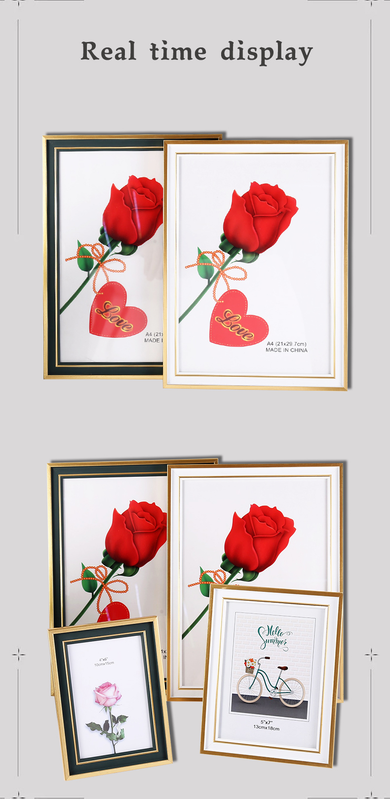跨镜欧式相框10*15cm 15*20cm 13*18cm摆台相框照片框A3A4证书框 儿童照片框详情3