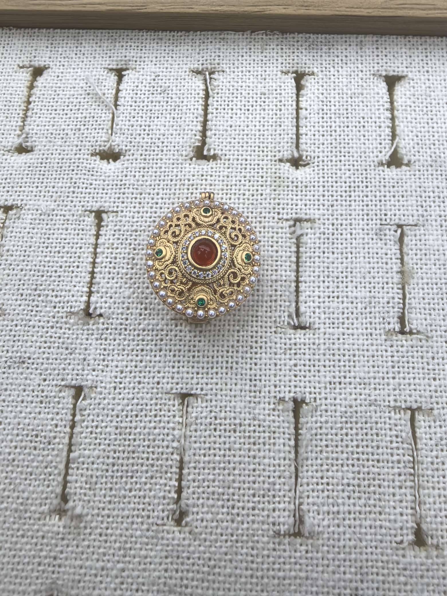 八宝罗盘玉髓戒指，髓缘珠宝，2025031502