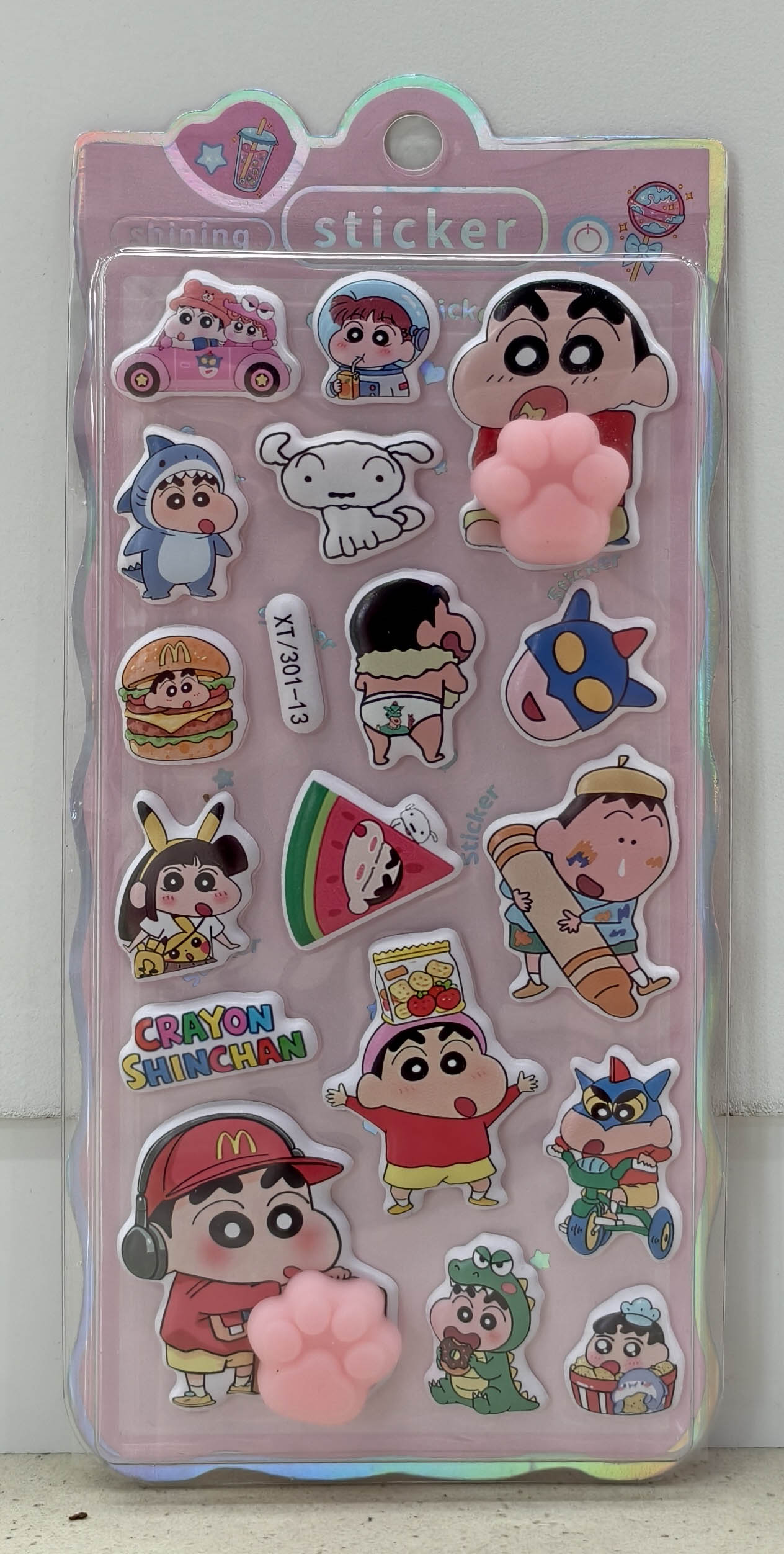 XT301夜光猫爪芙蓉皮泡泡贴