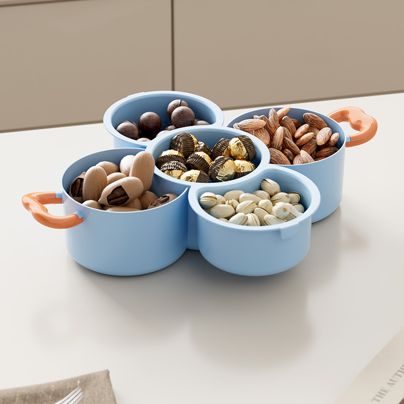 M23-3005 Double-layer draining basket, kitchen detachable and washable fruit wonder, living room fruit plate, candy box, storage melon seed box Application Scenario