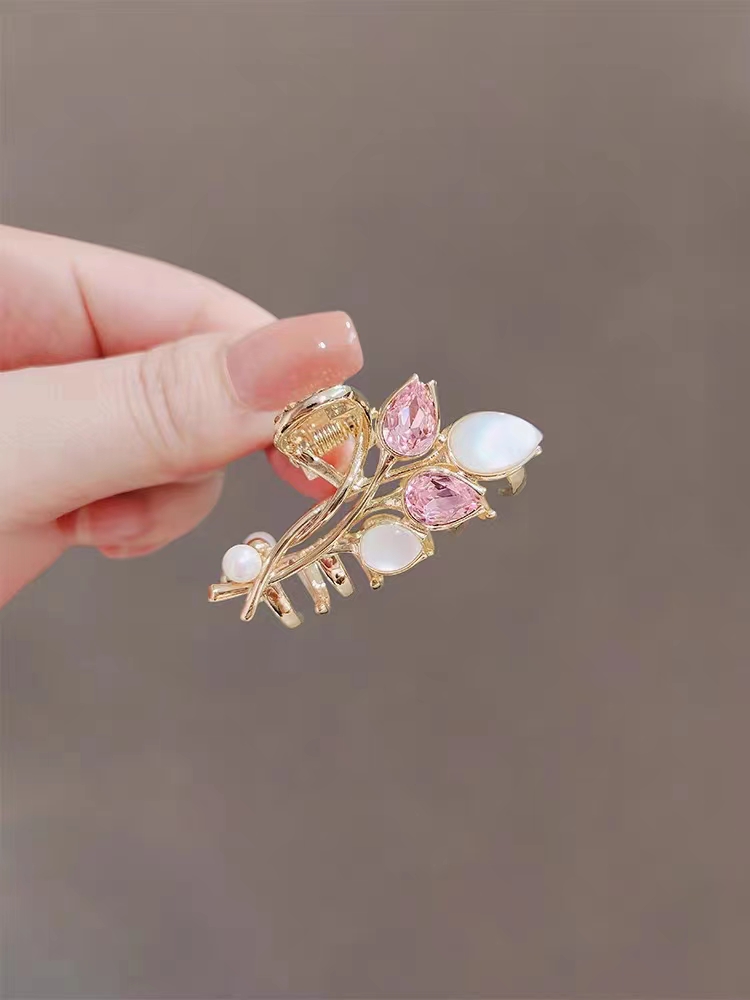 白猫眼彩色玻璃春天色中号抓夹，多款多色可以任意挑选白底实物图