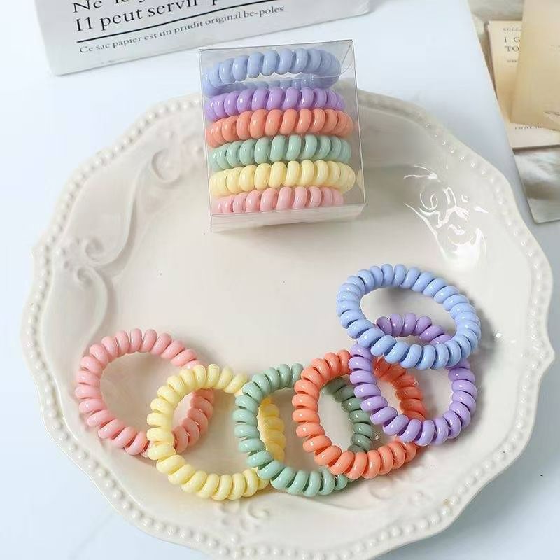 The color of the telephone line coil is mixed. It comes in a box of 6 pieces and is of good quality Item Picture