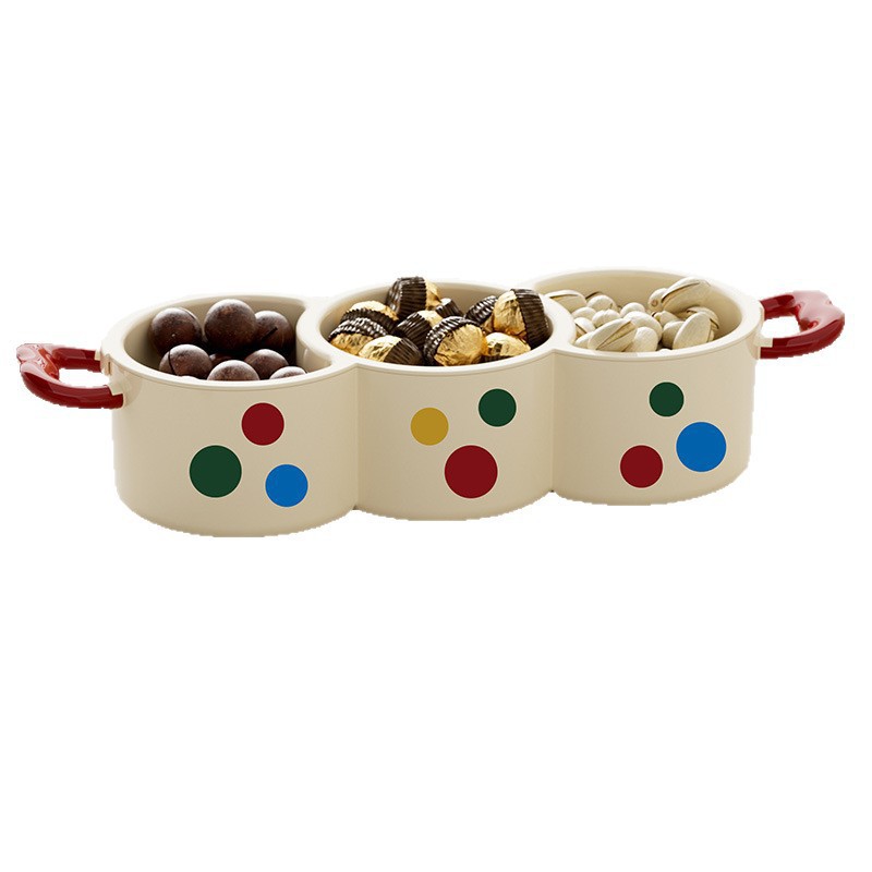 M23-3005 Double-layer draining basket, kitchen detachable and washable fruit wonder, living room fruit plate, candy box, storage melon seed box Item Picture