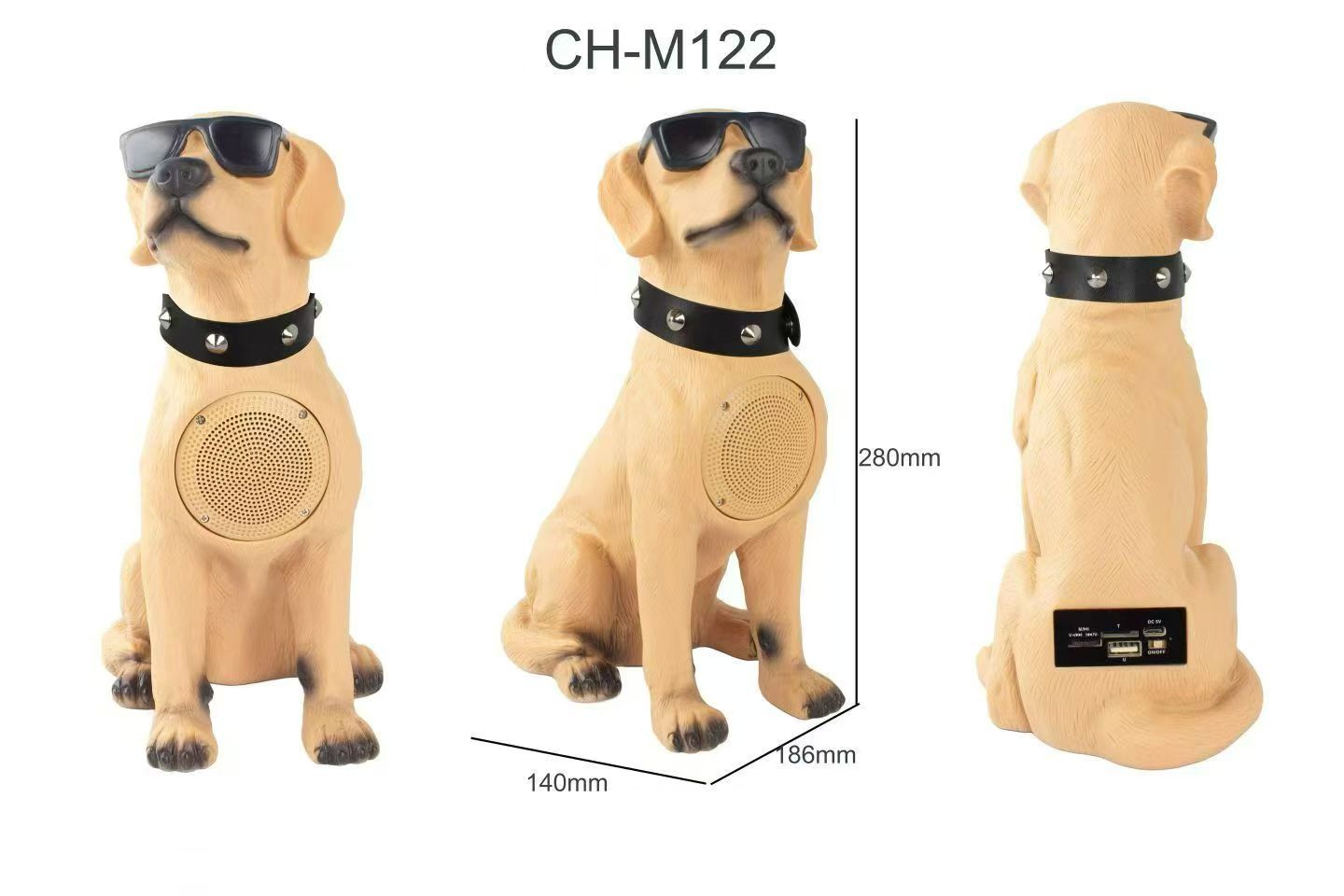 外贸跨境电商爆款新斗牛犬蓝牙插卡音响摆件眼镜狗酷狗礼品
