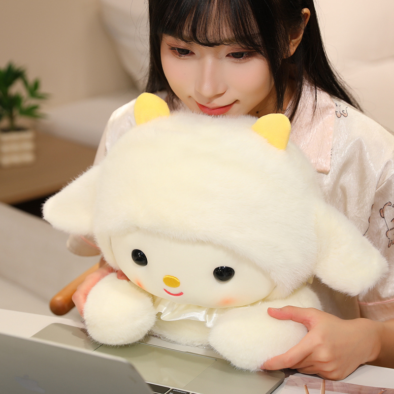 Goodnight series plush toys, cute and adorable flower-dressed little sheep dolls, birthday gifts for girls Item Picture