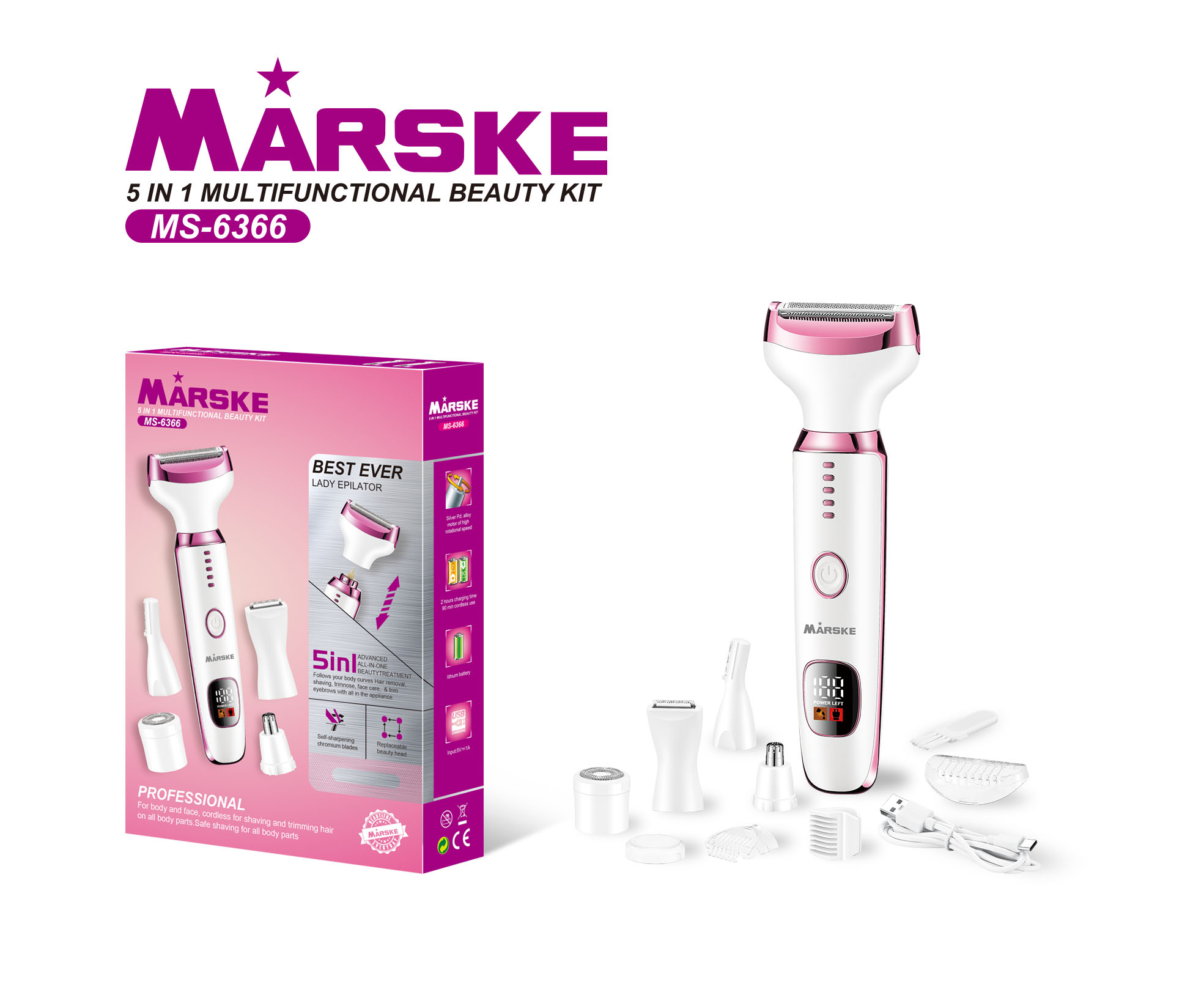 Cross-border multi-functional women's hair remover, two-in-one hair removal, full-body hair removal, multi-functional trimmer, electric hair removal device, various styles Item Picture