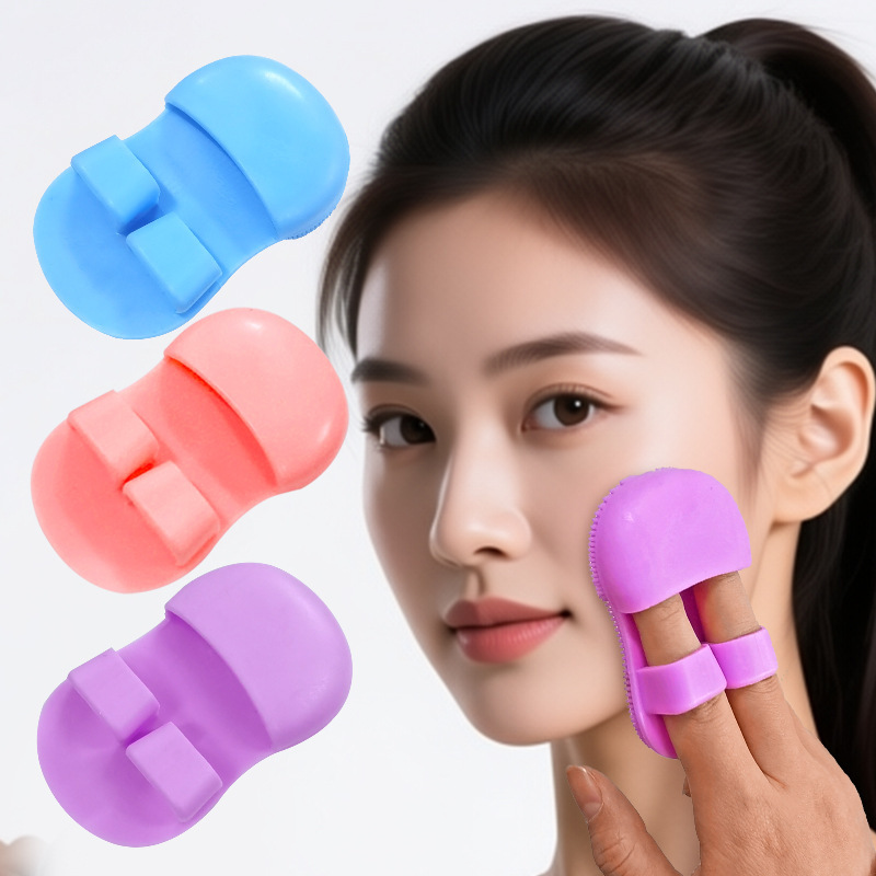 Silicone nose tip brush for pore-cleaning face wash brush, soft bristle facial cleanser brush, soft skin care finger cots brush, blackhead makeup brush Application Scenario