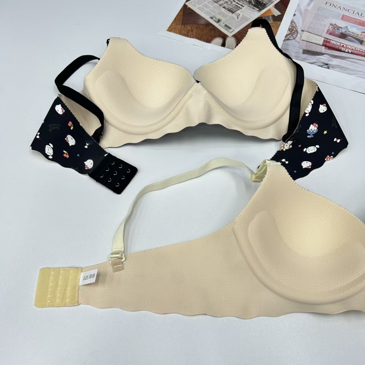FCM-823# Women's bras for export to the Middle East and Africa. Women's bras without underwire, comfortable and seamless, women's swimming cloth bras, QNI Specification drawing
