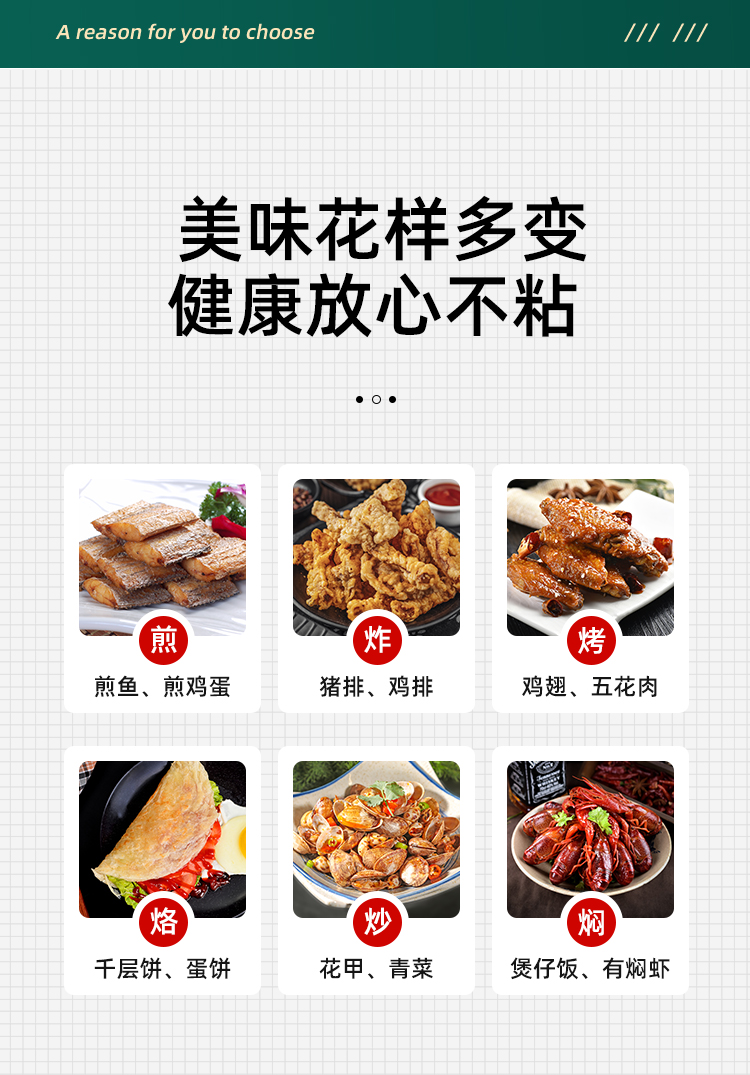 家用商用煎锅、平底锅 不粘锅铝合金炒菜锅健康无涂层详情7