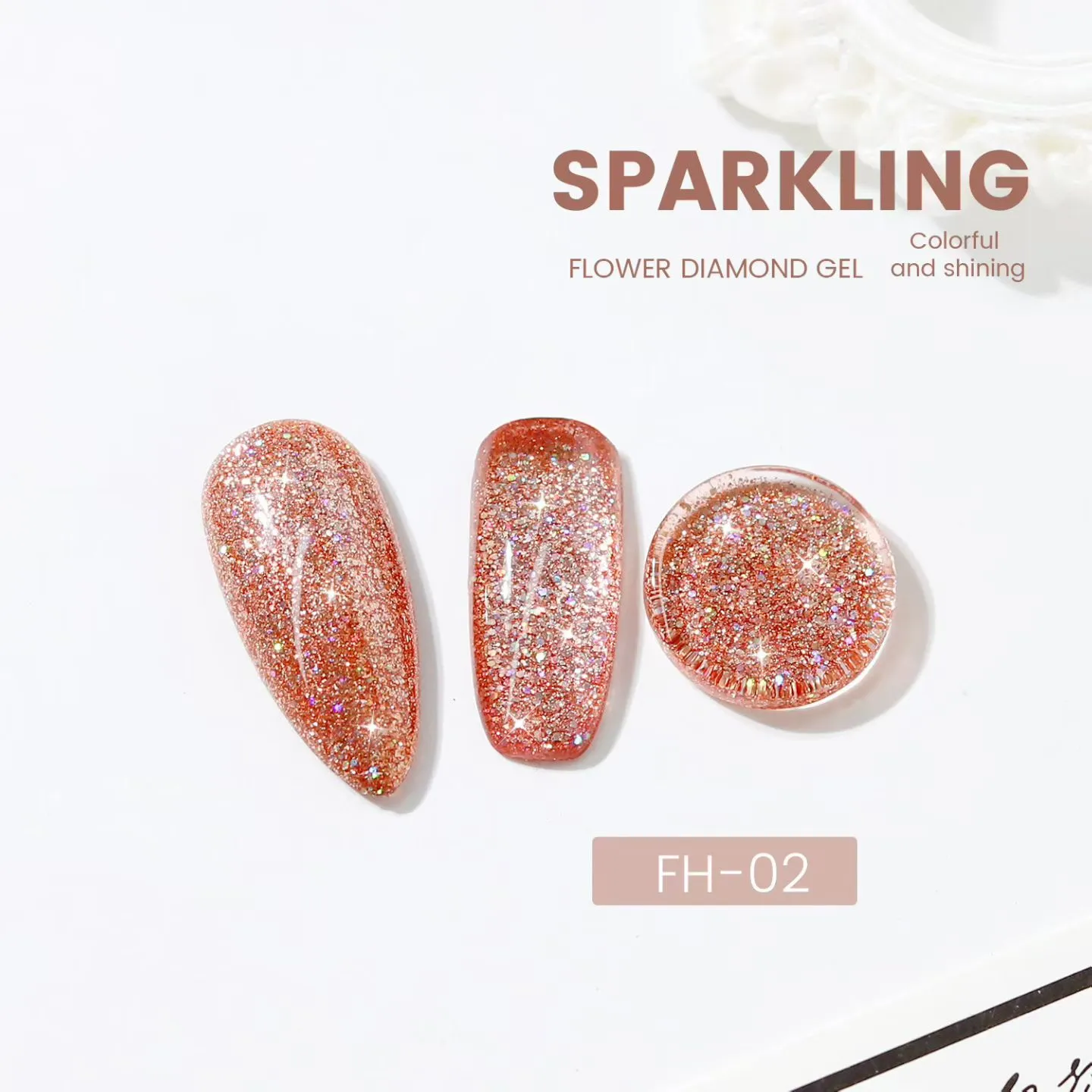 The nail polish is dazzling with a dazzling array of sequins and nail polish detail image 6