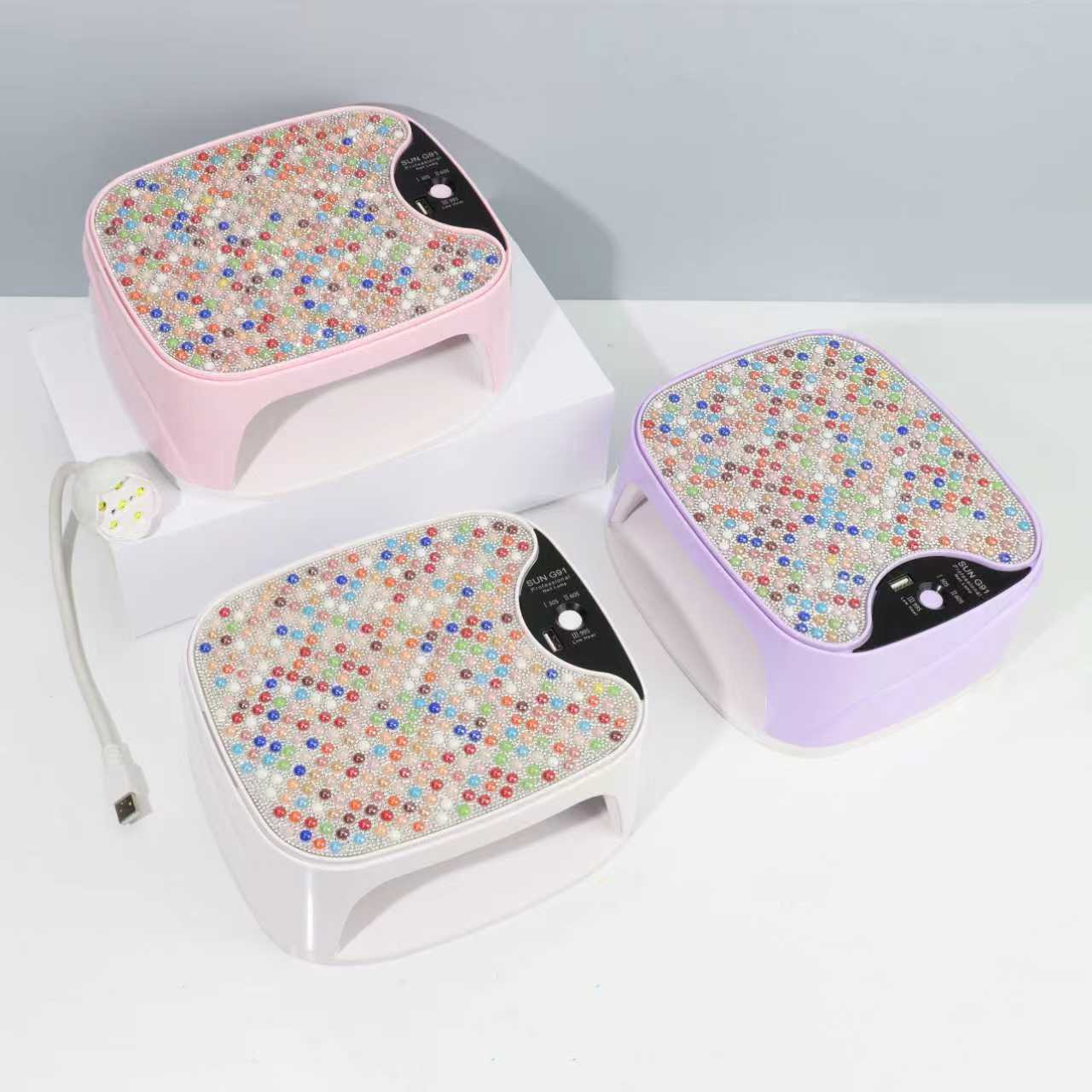 High-power plug-in UV nail lamp, quick-drying light therapy lamp, 288W nail tool light irradiation Specification image