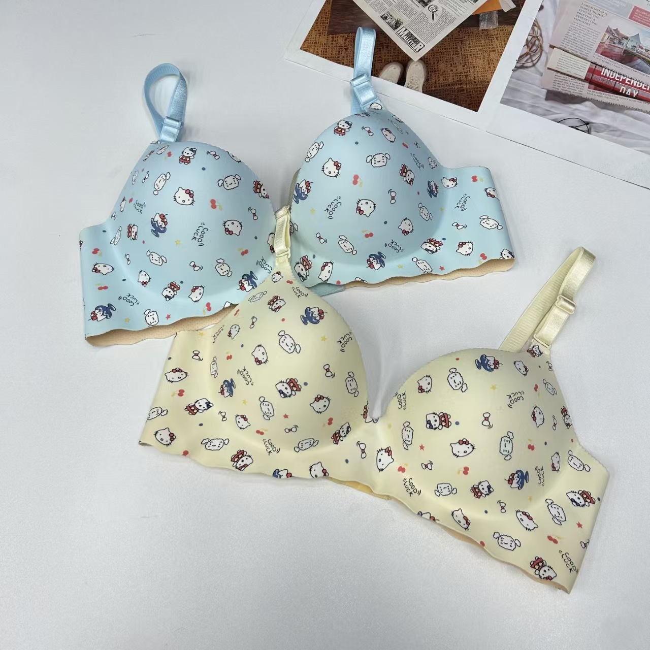FCM-823# Women's bras for export to the Middle East and Africa. Women's bras without underwire, comfortable and seamless, women's swimming cloth bras, QNI Application Scenario